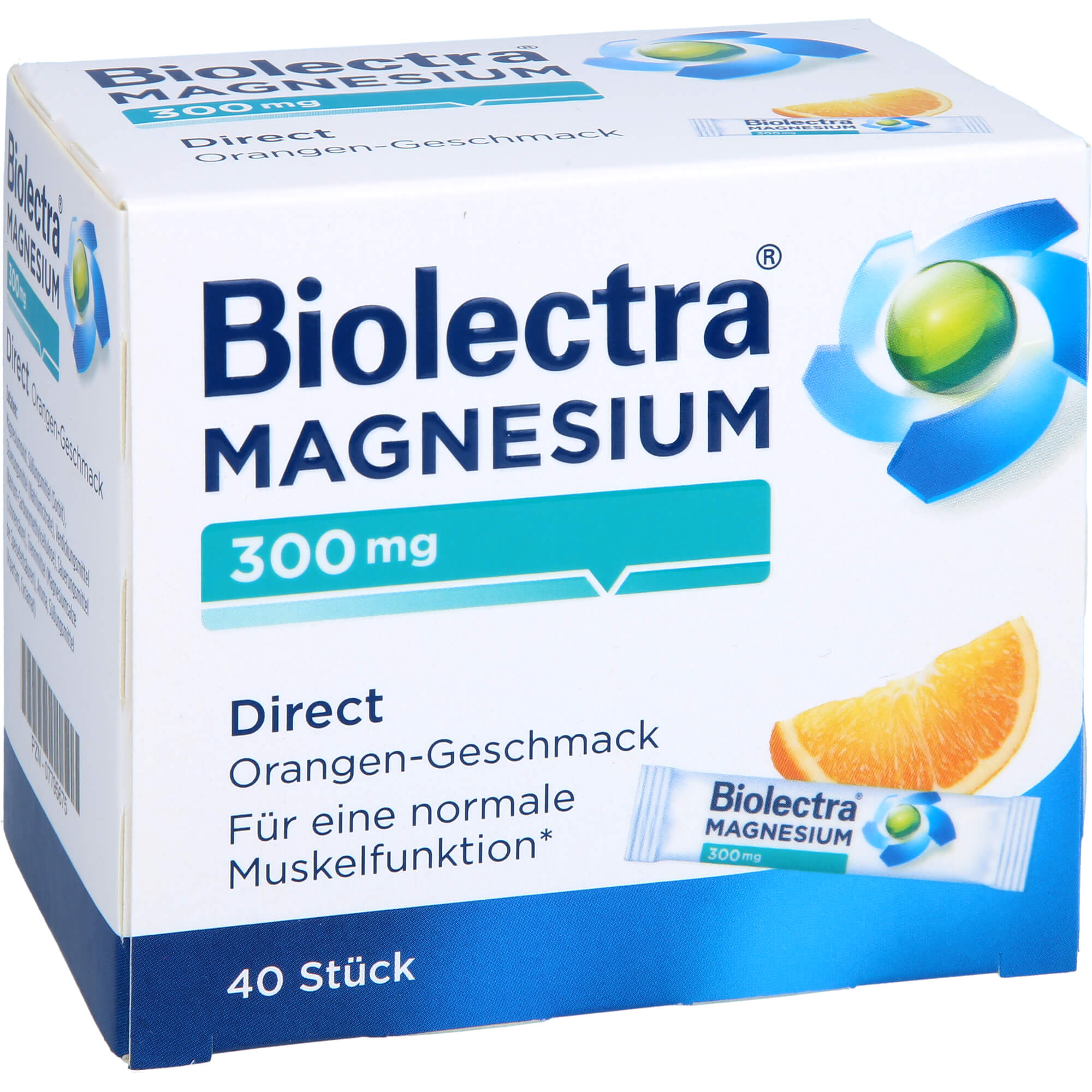 BIOLECTRA Magnesium 300 mg Direct Orange Sticks 40 St