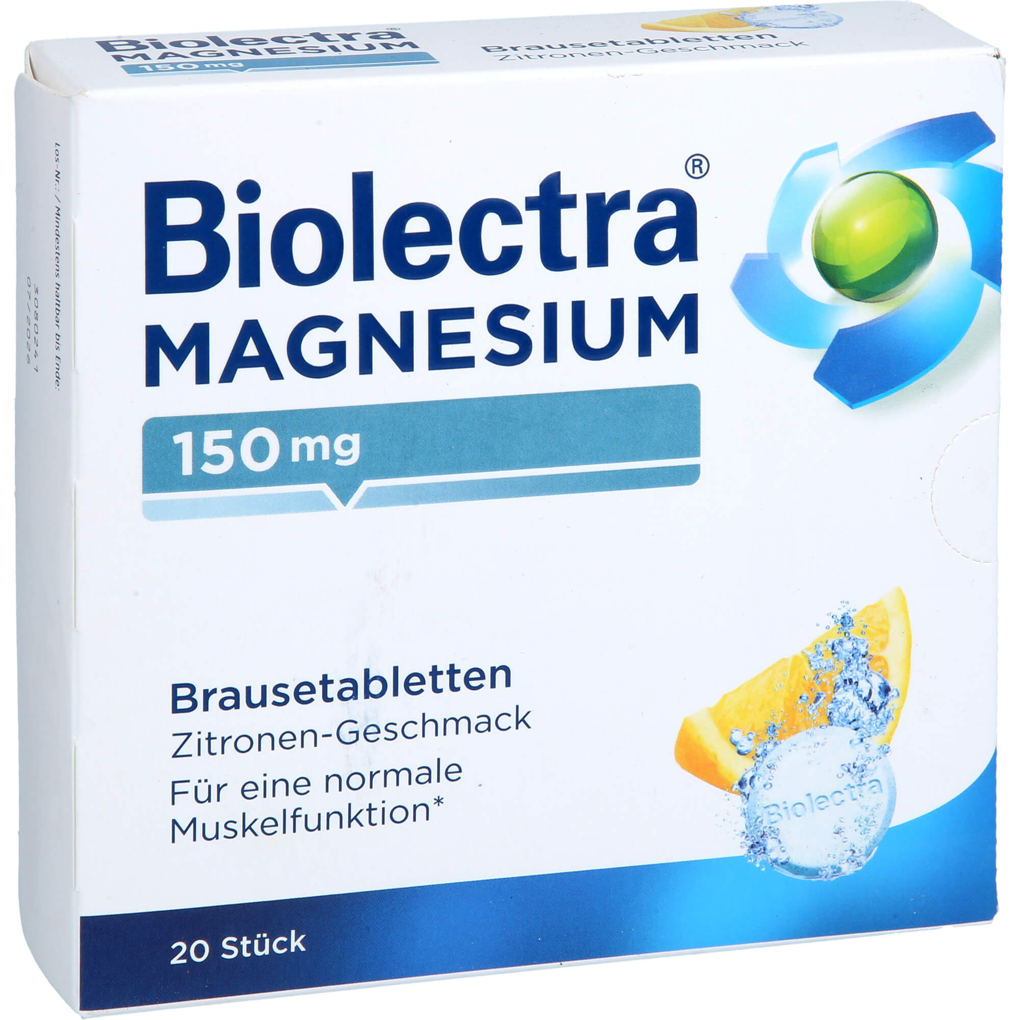 BIOLECTRA Magnesium 150 mg Zitrone Brausetabletten 20 St