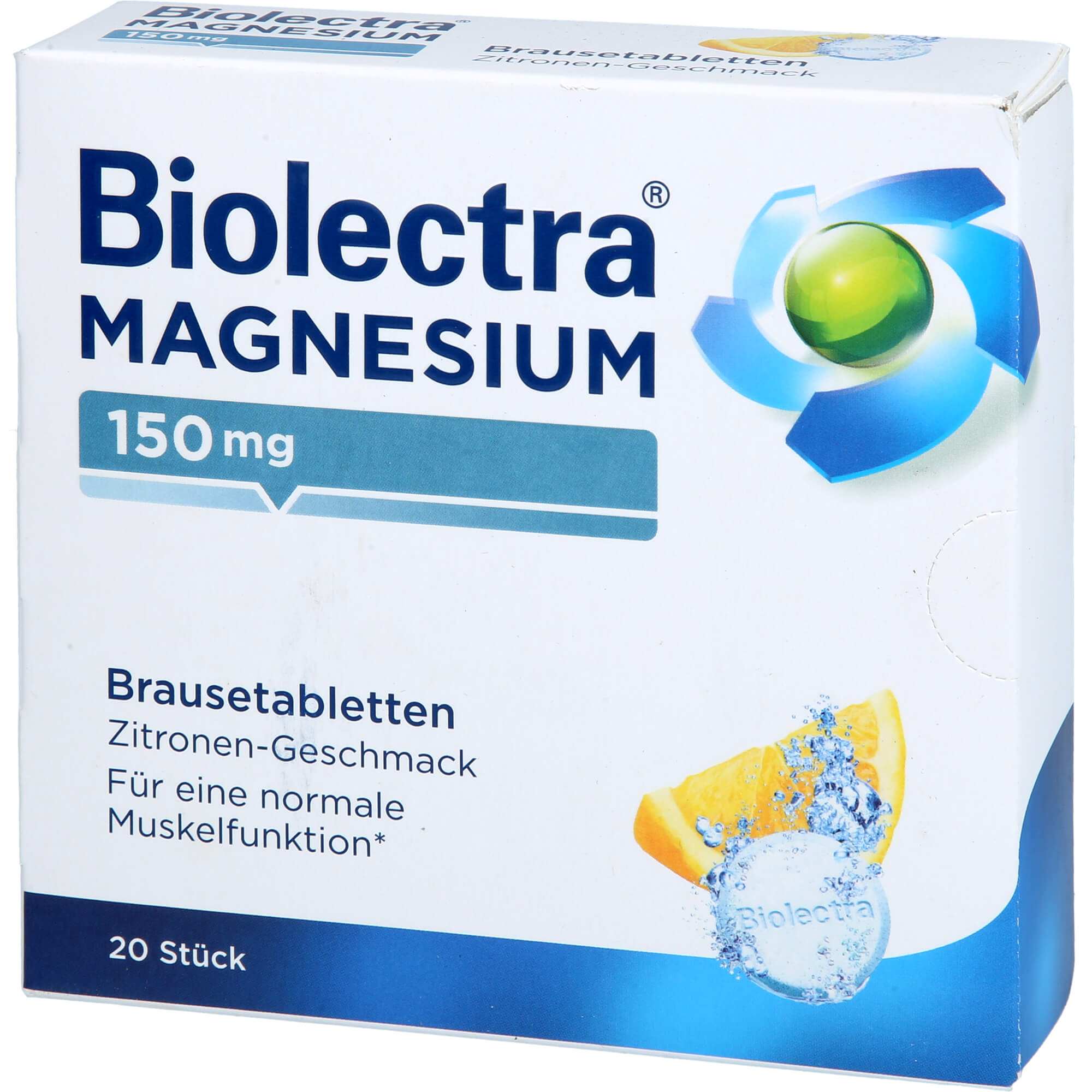 BIOLECTRA Magnesium 150 mg Zitrone Brausetabletten 20 St
