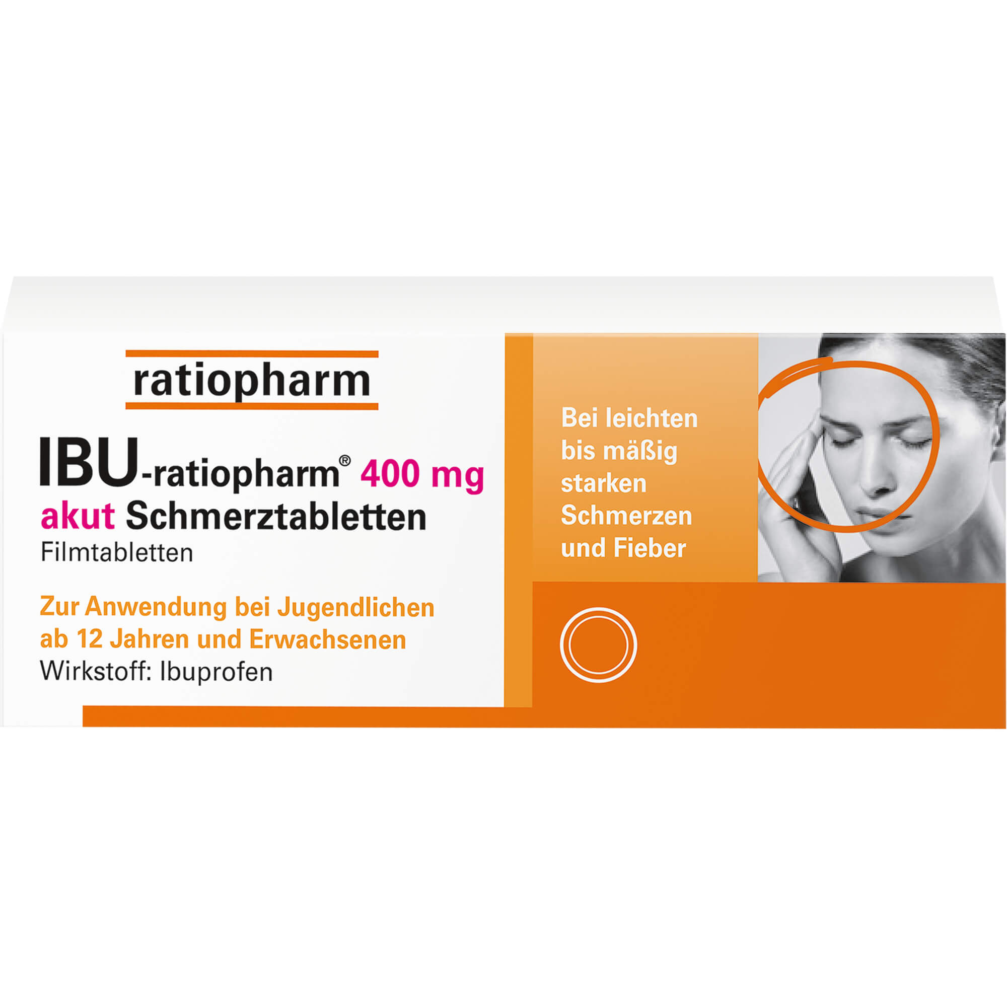IBU-RATIOPHARM 400 mg akut Schmerztbl.Filmtabl. 20 St