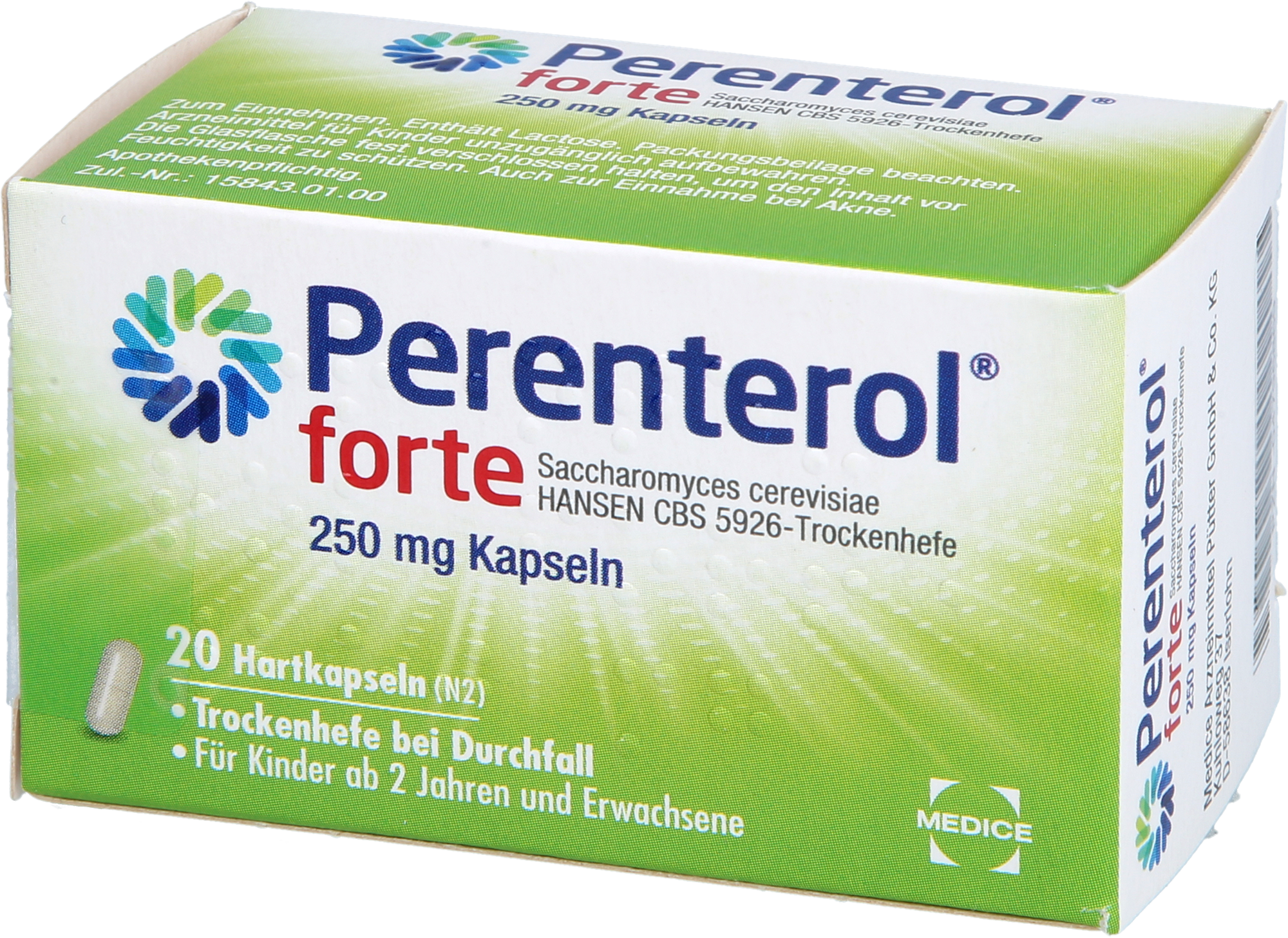 PERENTEROL forte 250 mg Kapseln 20 St
