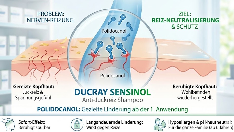 DUCRAY SENSINOL Pflege-Shampoo bei Juckreiz 400 ml