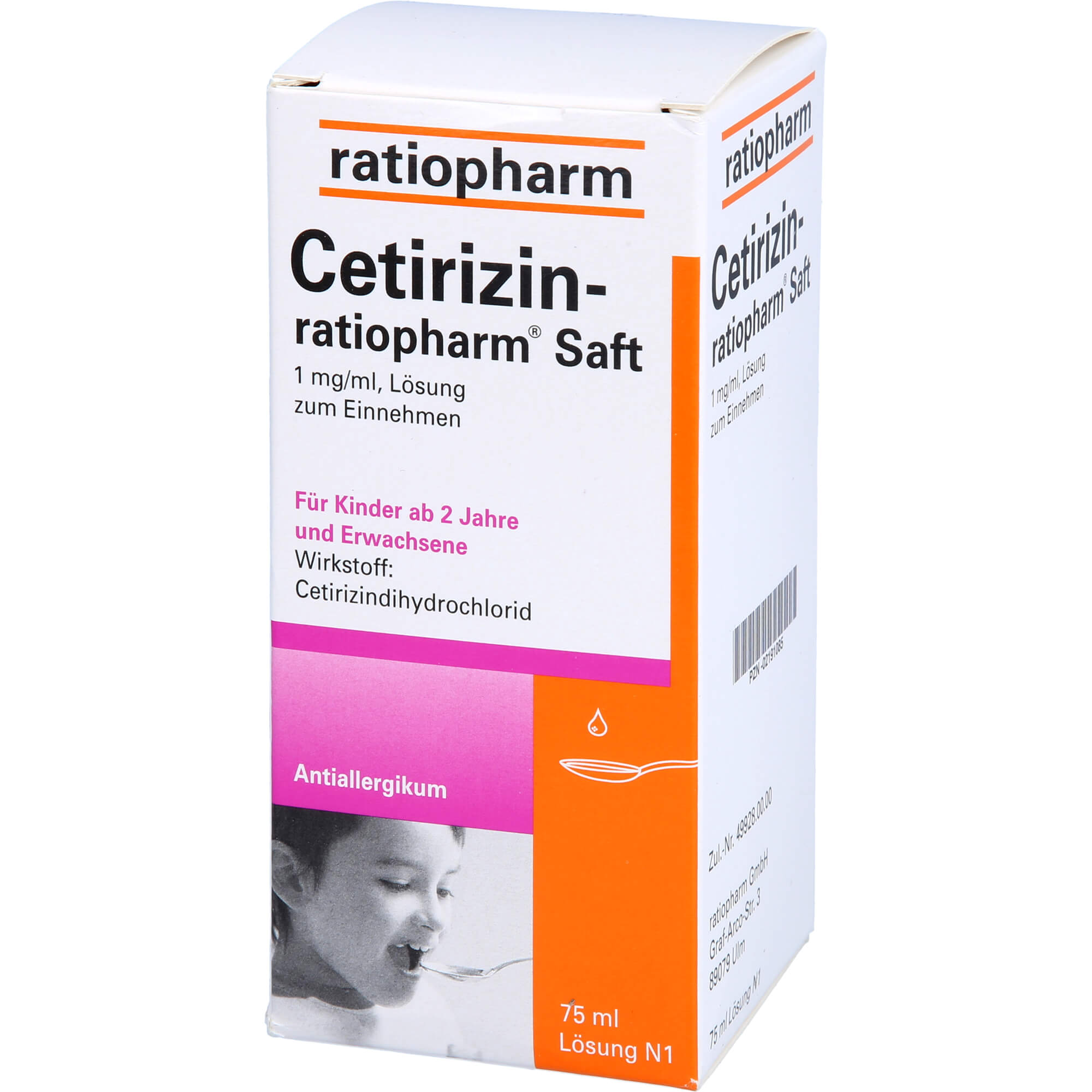 CETIRIZIN-ratiopharm Saft 75 ml