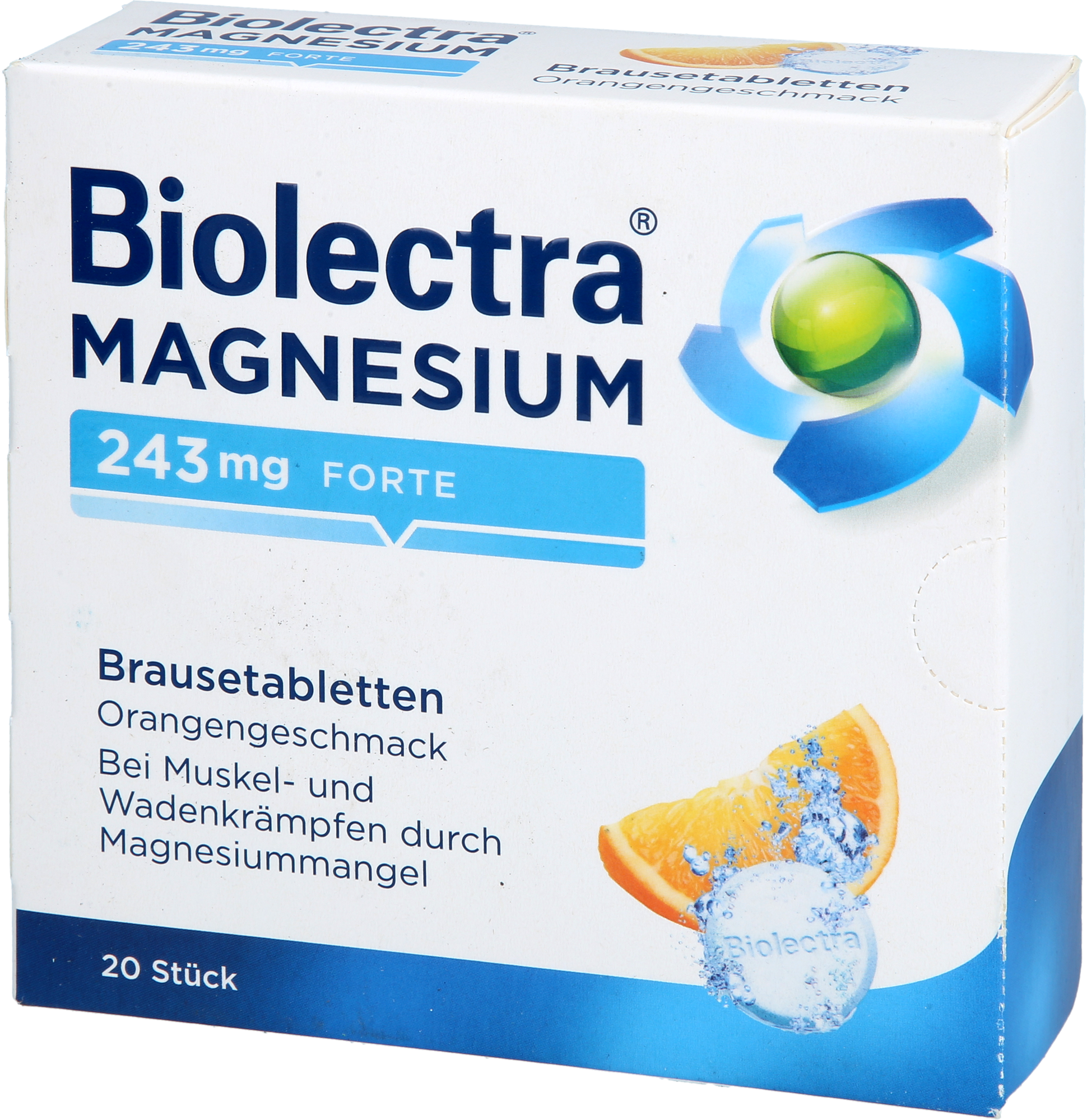BIOLECTRA Magnesium 243 mg forte Orange Brausetab. 20 St