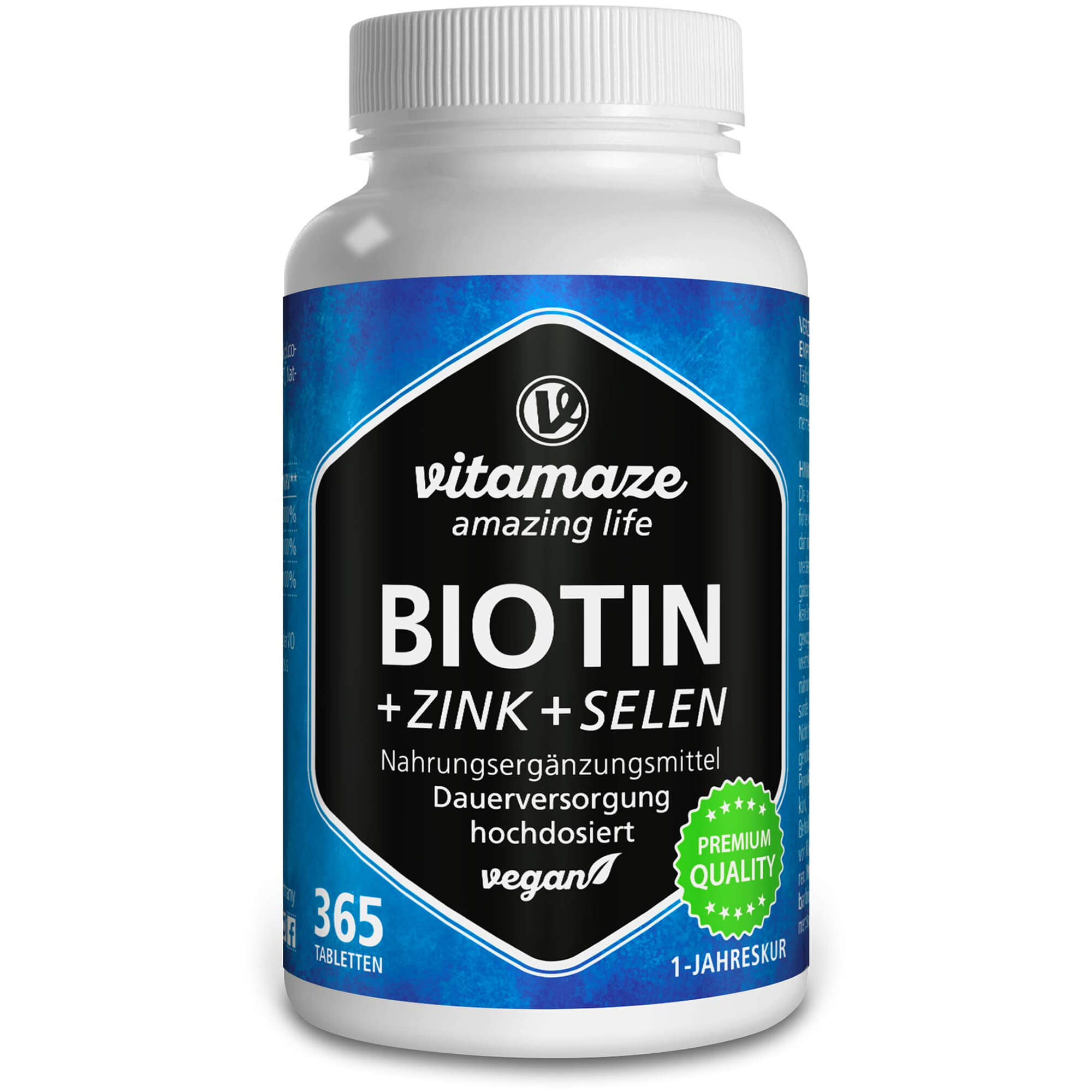 BIOTIN 10 mg hochdosiert+Zink+Selen Tabletten 365 St