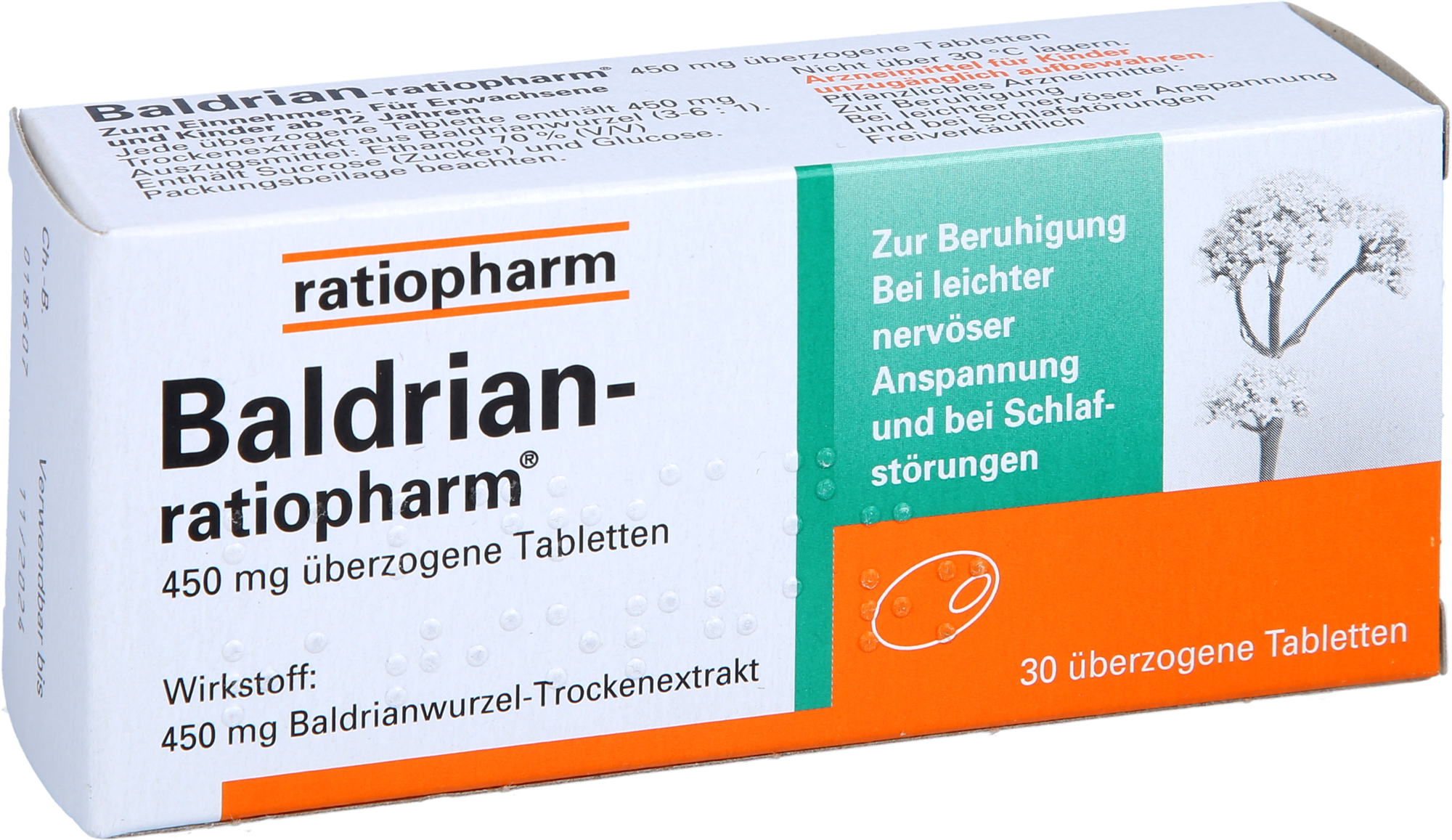 BALDRIAN-RATIOPHARM überzogene Tabletten 30 St