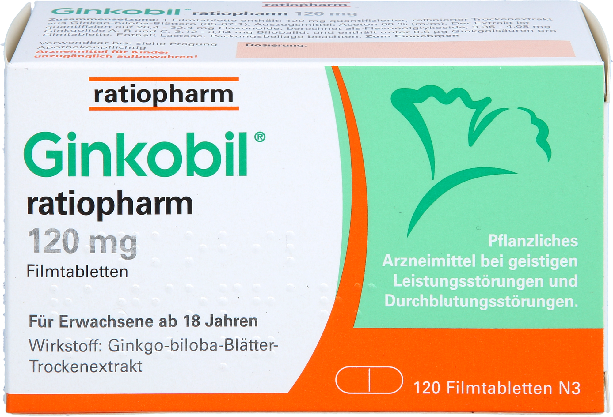 GINKOBIL-ratiopharm 120 mg Filmtabletten 120 St