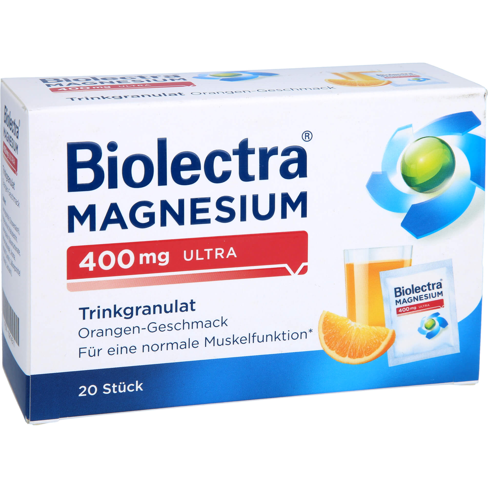 BIOLECTRA Magnesium 400 mg ultra Trinkgran.Orange 20 St