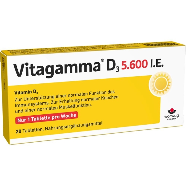 VITAGAMMA D3 5.600 I.E .Vitamin D3 NEM Tabletten