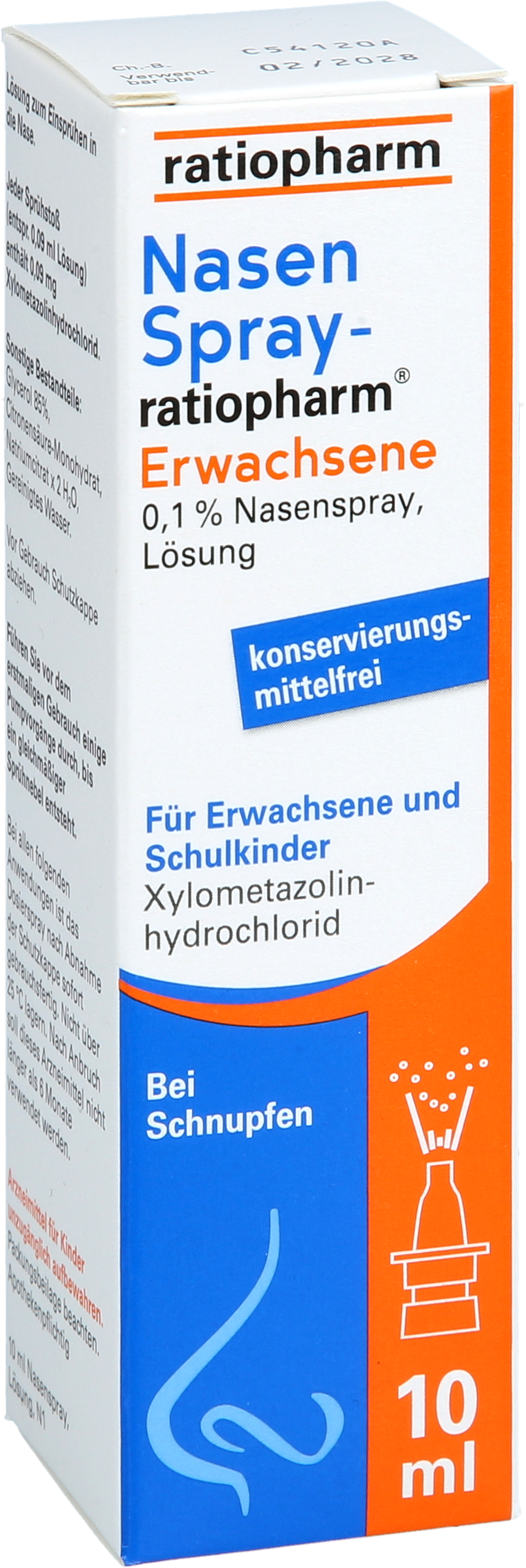 NASENSPRAY-ratiopharm Erwachsene kons.frei 10 ml