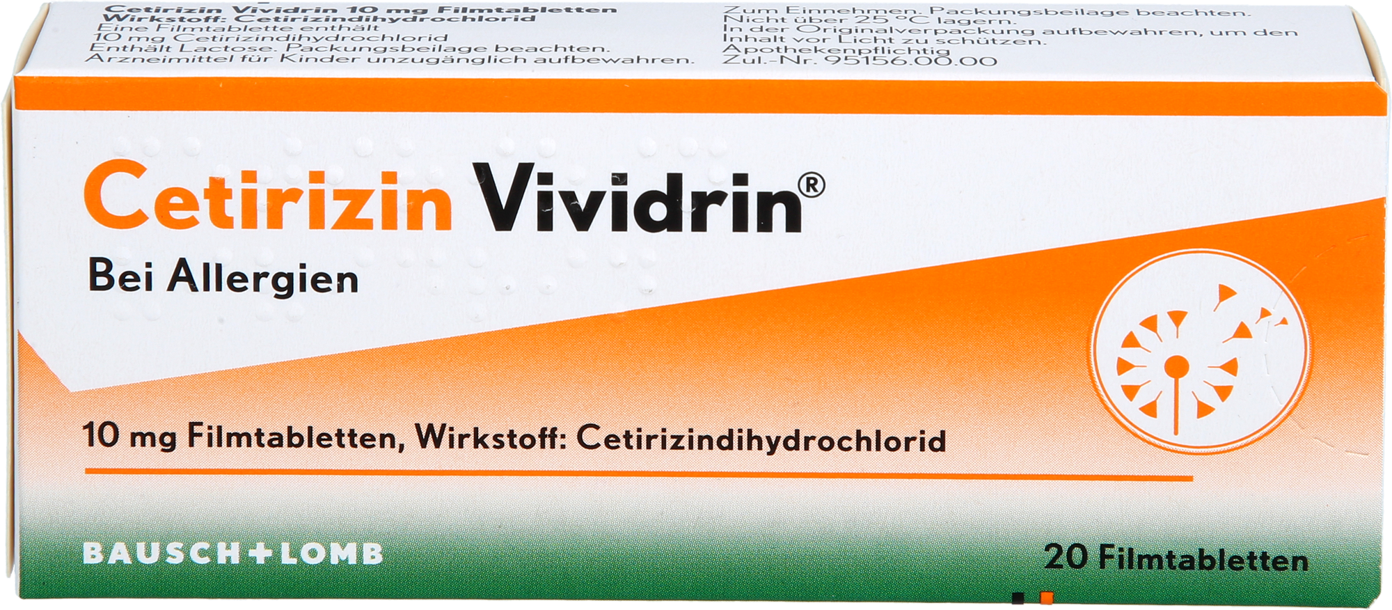 CETIRIZIN Vividrin 10 mg Filmtabletten 20 St