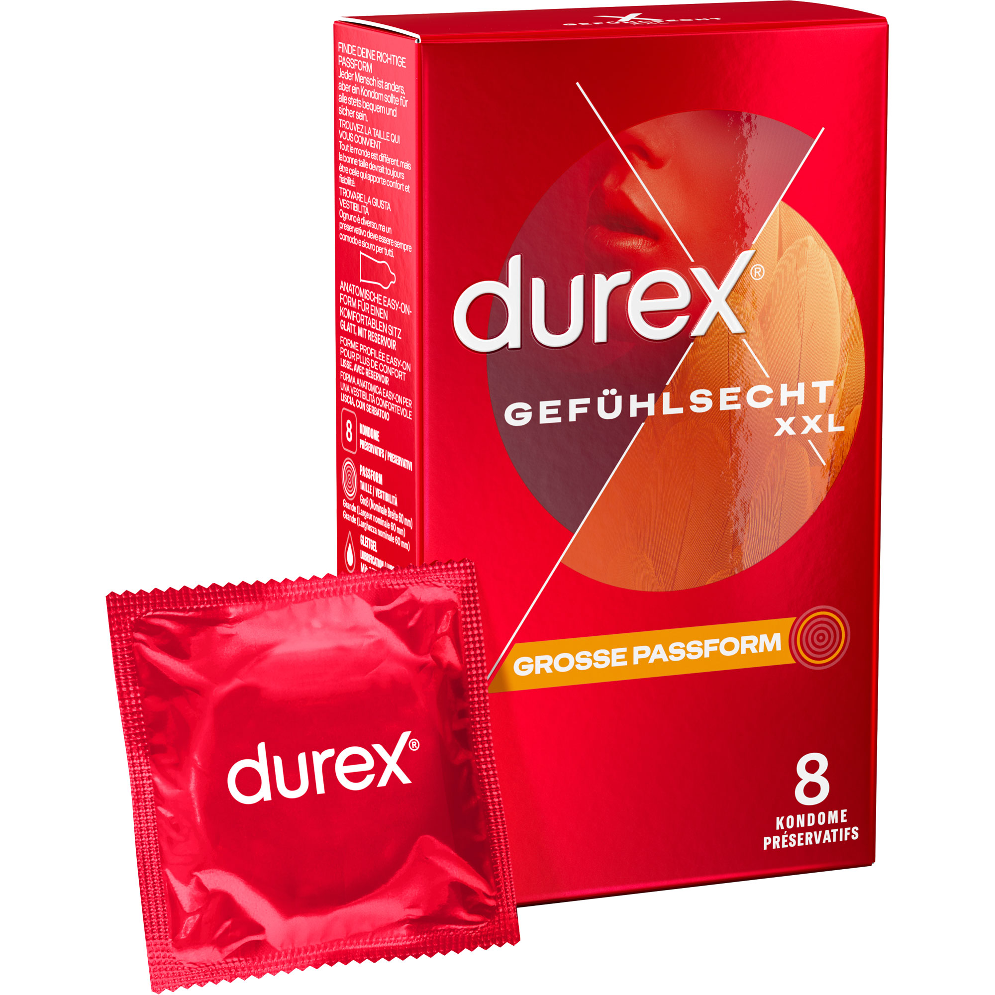 DUREX Gefühlsecht XXL Kondome 8 St