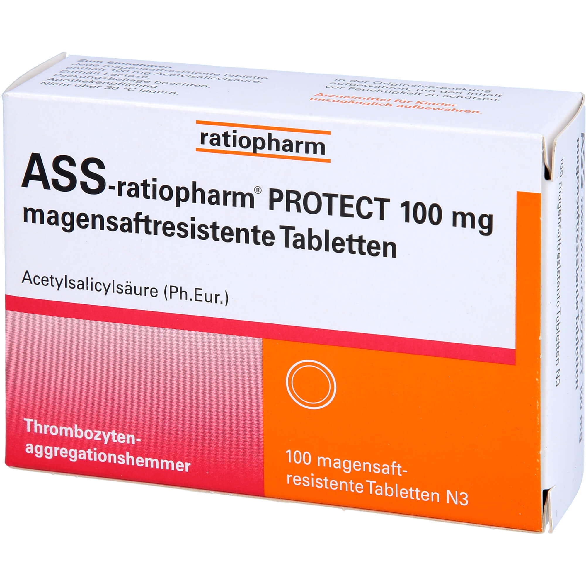 ASS-ratiopharm PROTECT 100 mg magensaftr.Tabletten 100 St