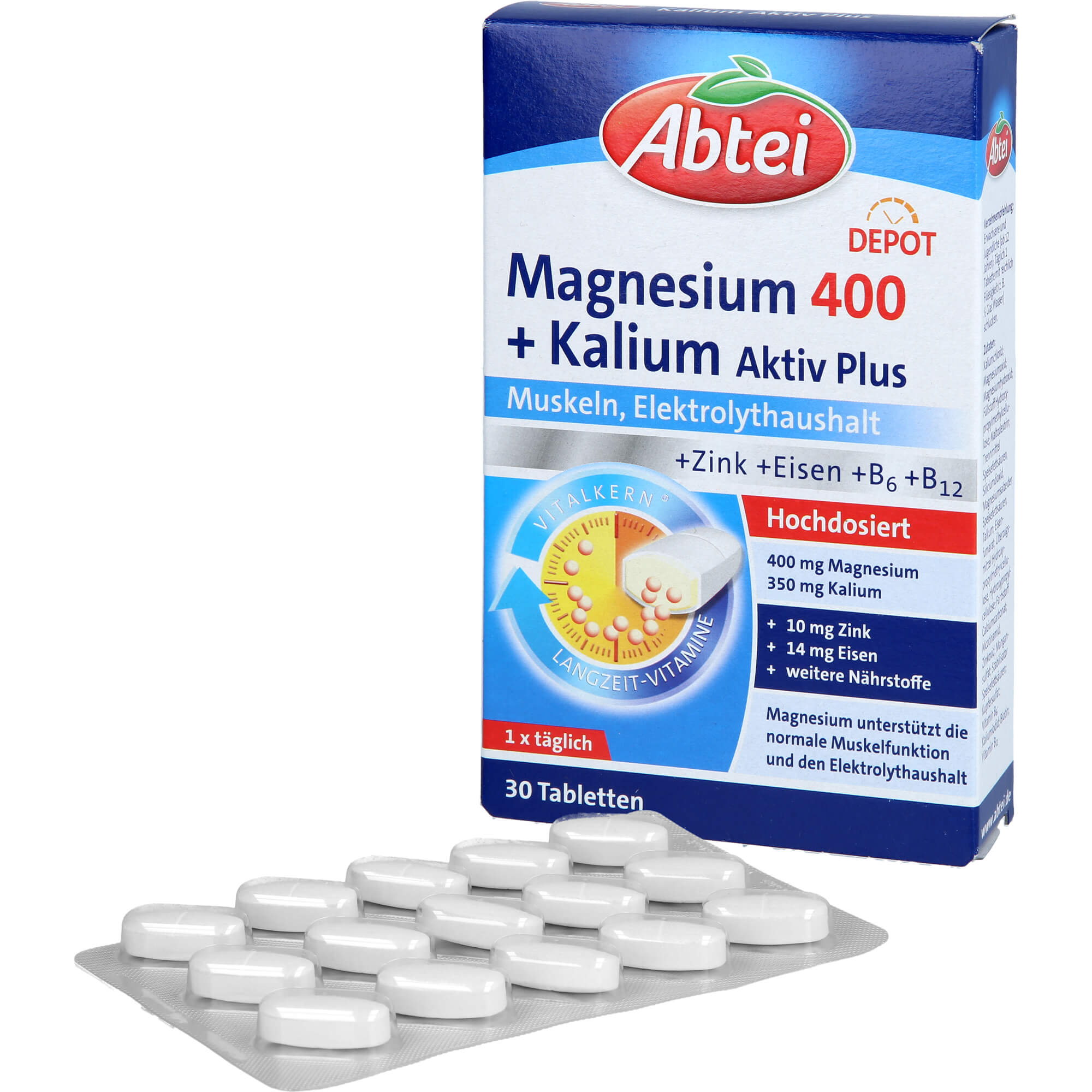 ABTEI Magnesium 400+Kalium Tabletten