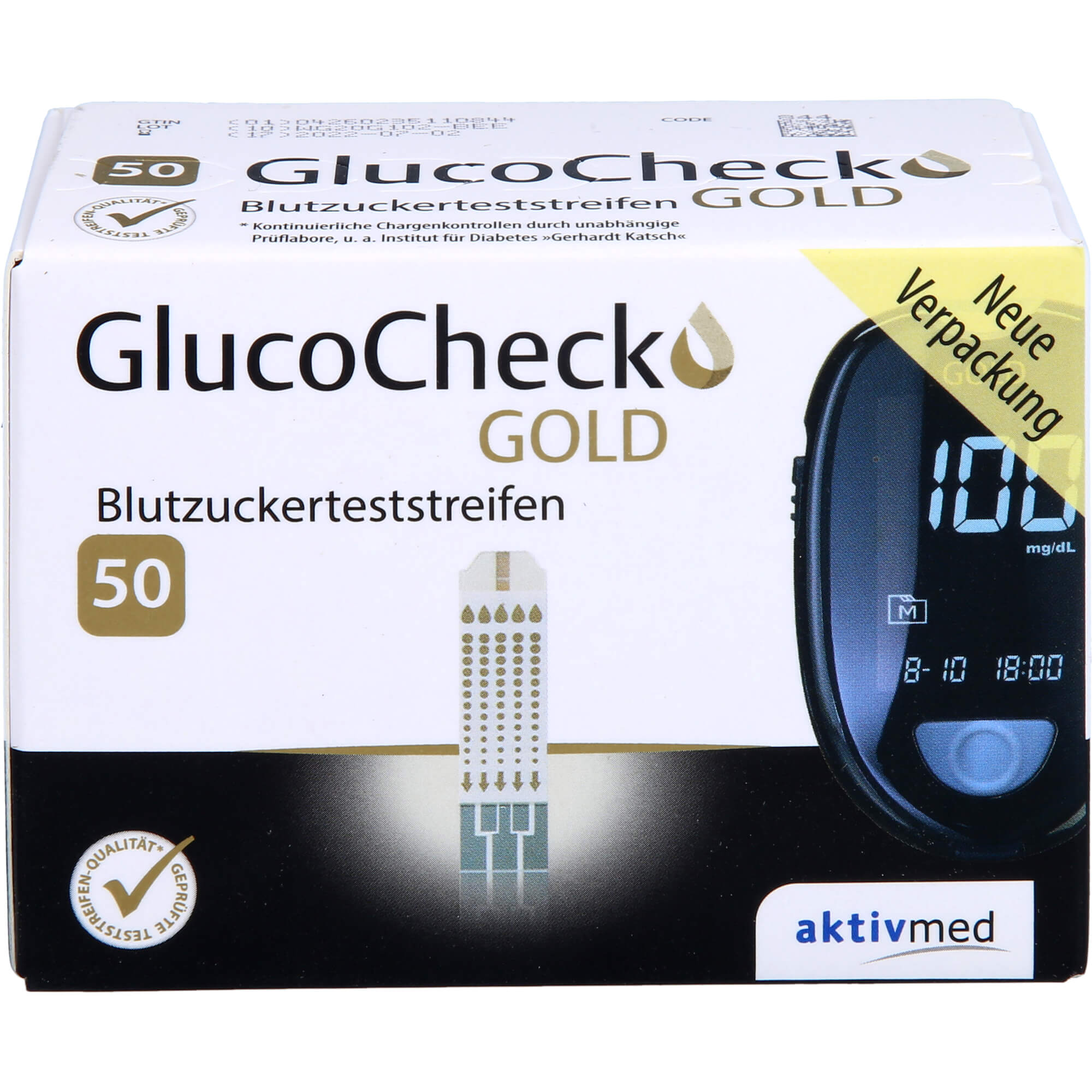 GLUCOCHECK GOLD Blutzuckerteststreifen 50 St