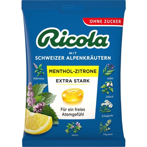 RICOLA o.Z.Beutel Menthol-Zitrone extra stark Bon.