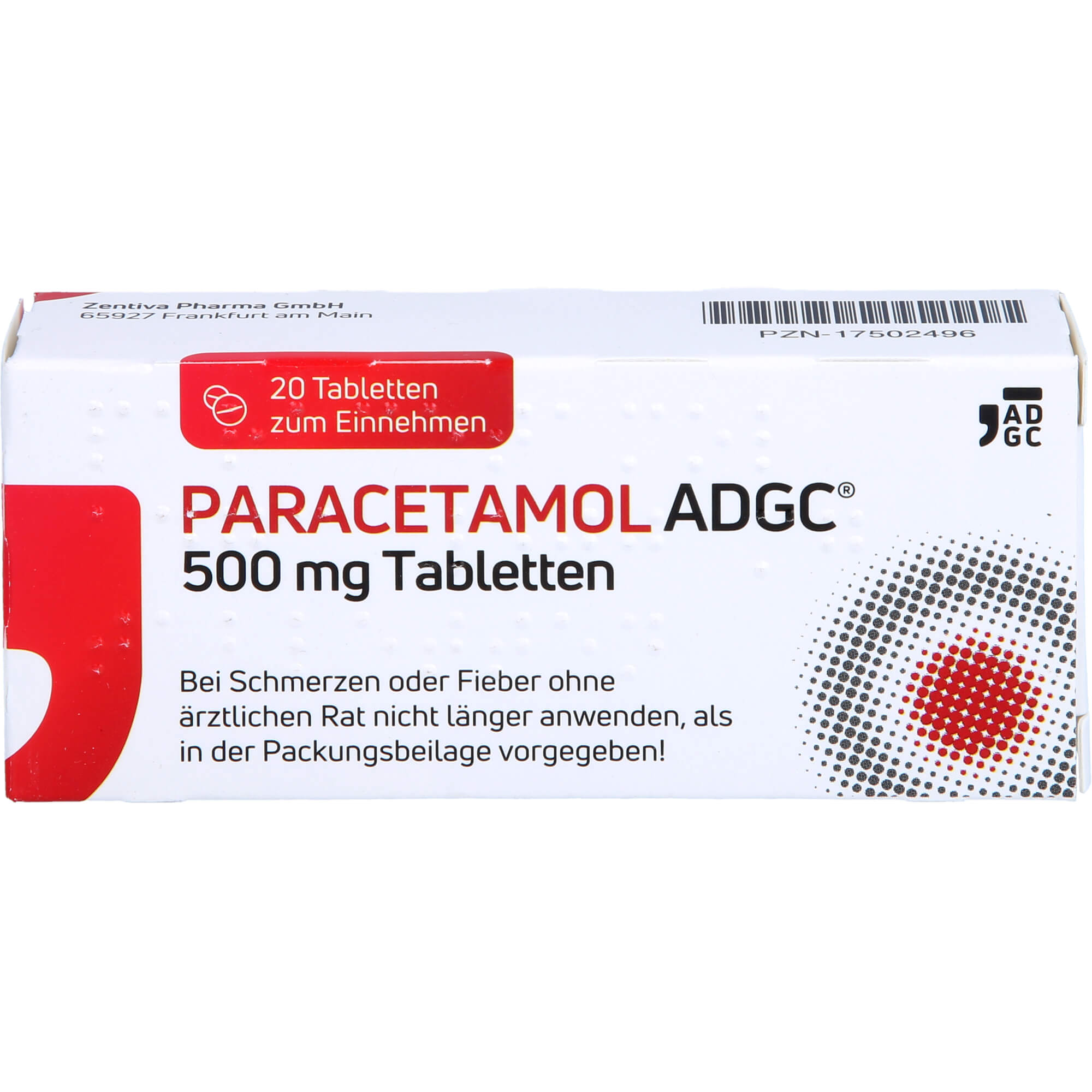 PARACETAMOL ADGC 500 mg Tabletten 20 St