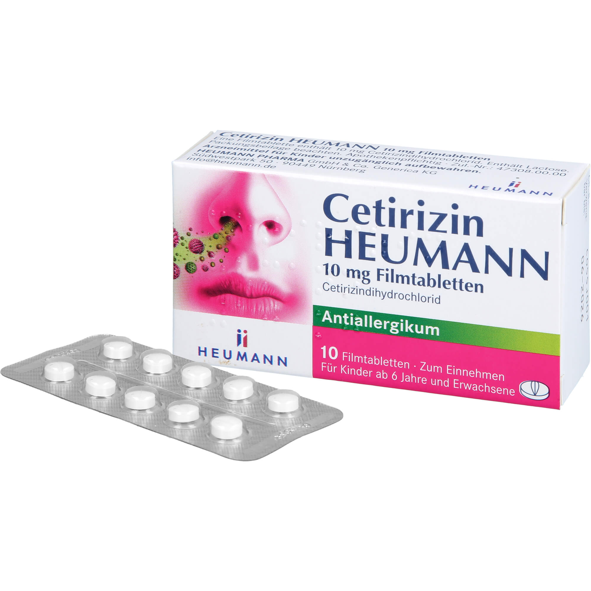 CETIRIZIN Heumann 10 mg Filmtabletten 10 St