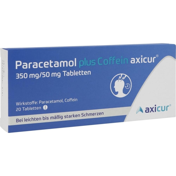 PARACETAMOL plus Coffein axicur 350 mg/50 mg Tabl.