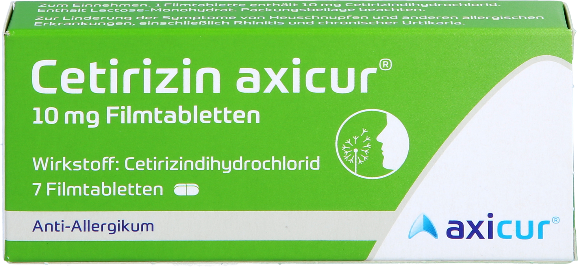 CETIRIZIN axicur 10 mg Filmtabletten 7 St