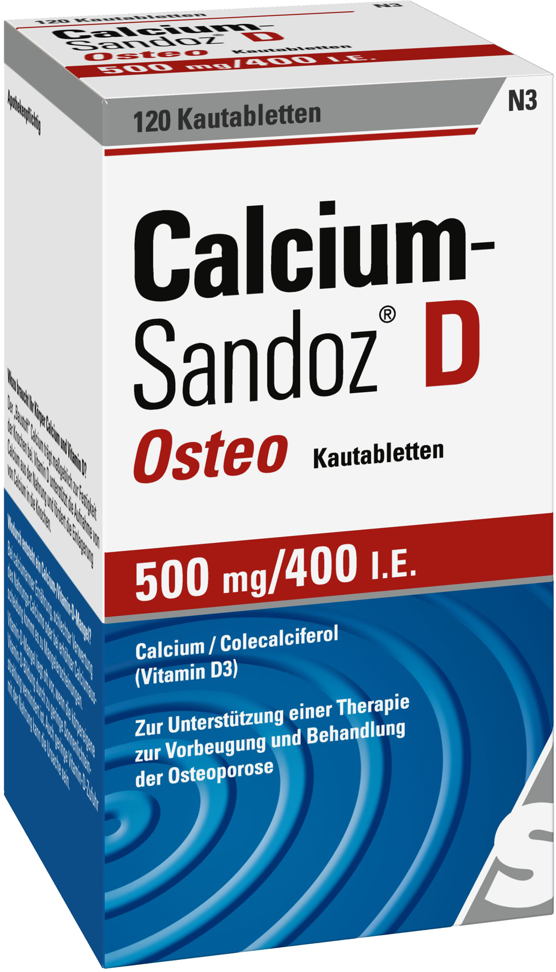 CALCIUM SANDOZ D Osteo 500 mg/400 I.E. Kautabl. 120 St