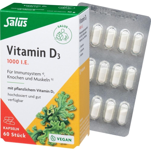 VITAMIN D3 1000 I.E. vegan Kapseln Salus