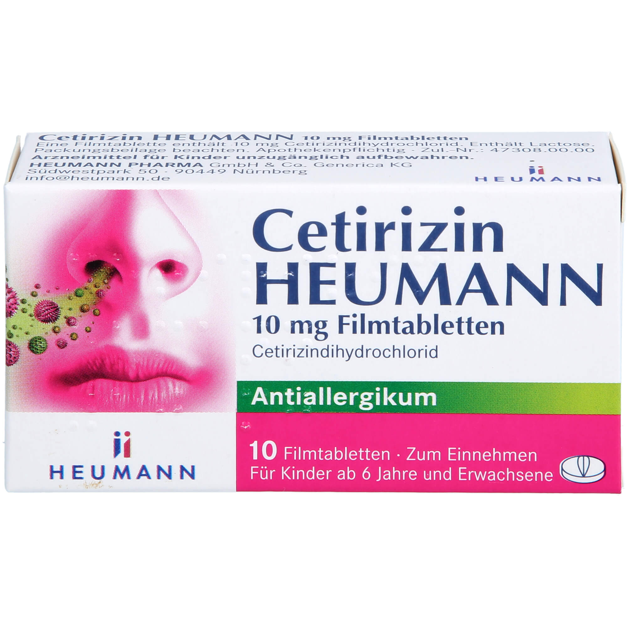 CETIRIZIN Heumann 10 mg Filmtabletten 10 St
