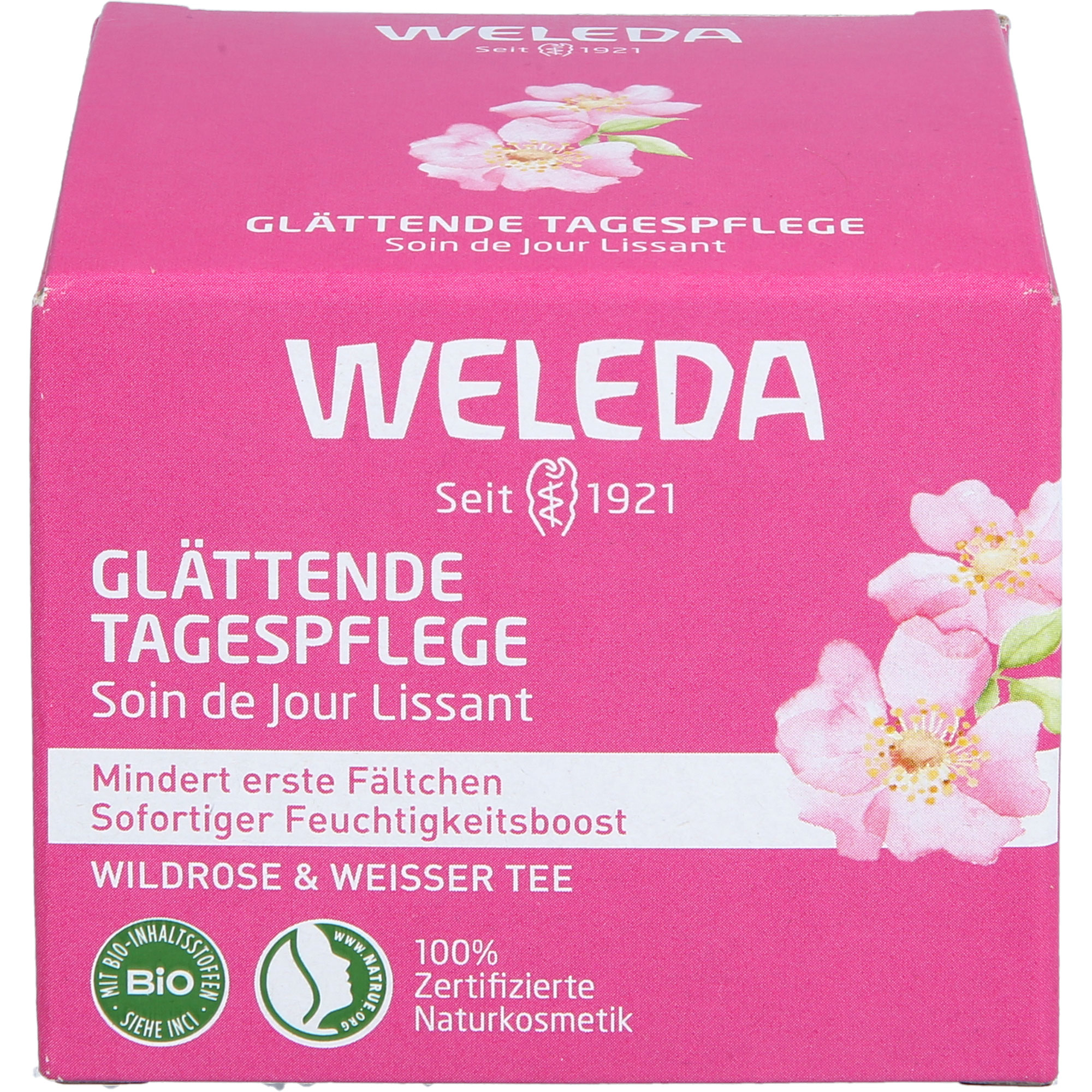 WELEDA glättende Tagespflege Wildrose & weißer Tee