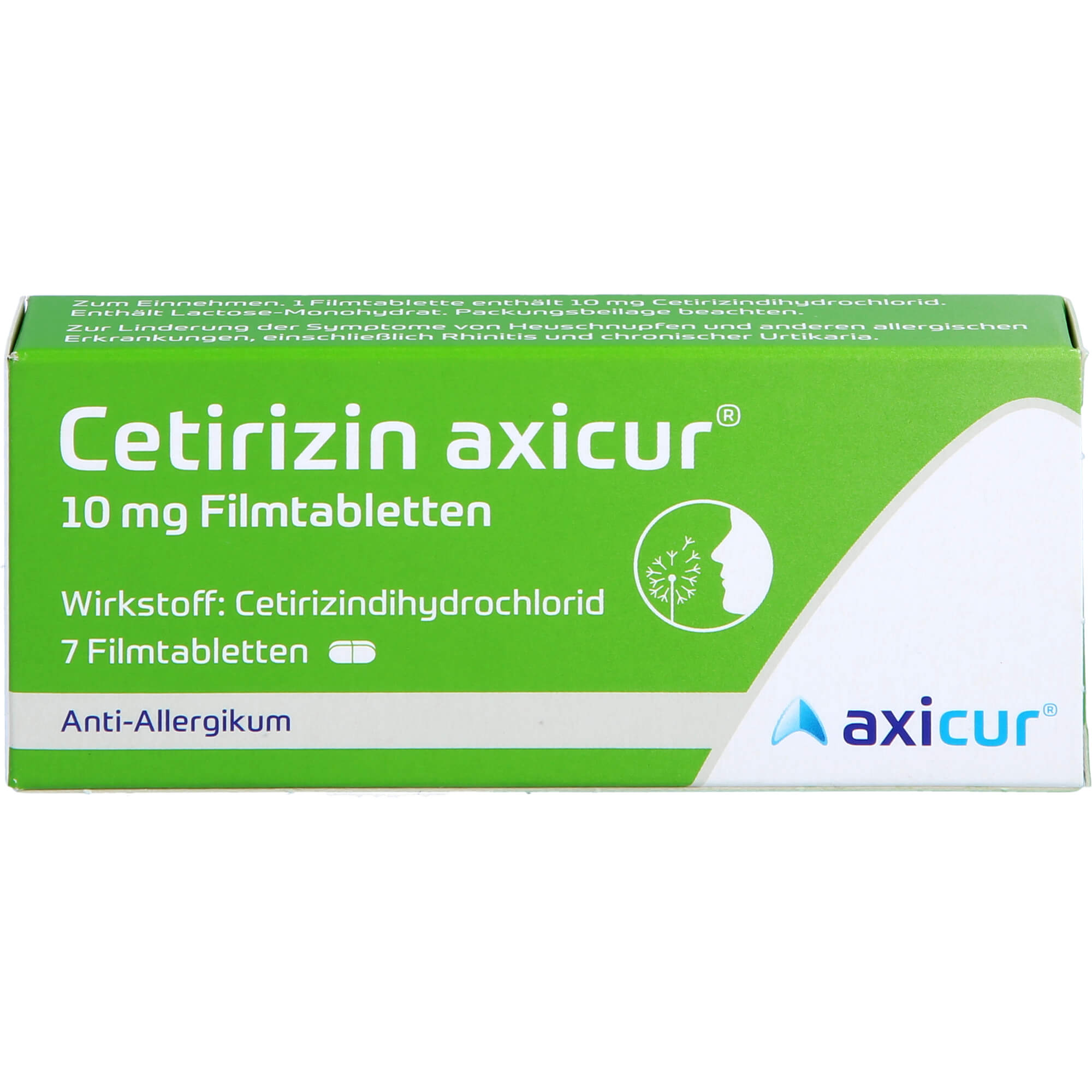 CETIRIZIN axicur 10 mg Filmtabletten 7 St