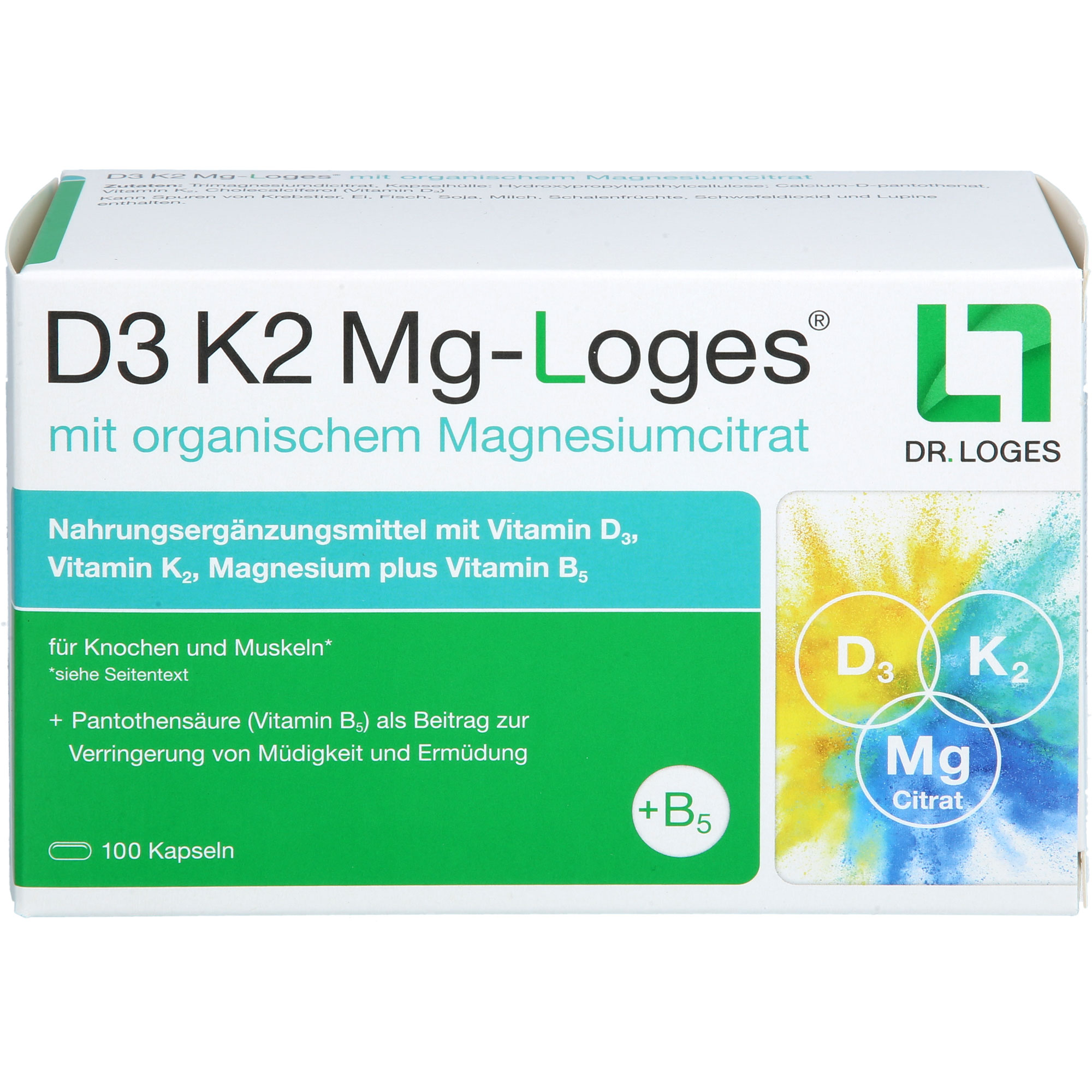 D3 K2 Mg-Loges Kapseln 100 St