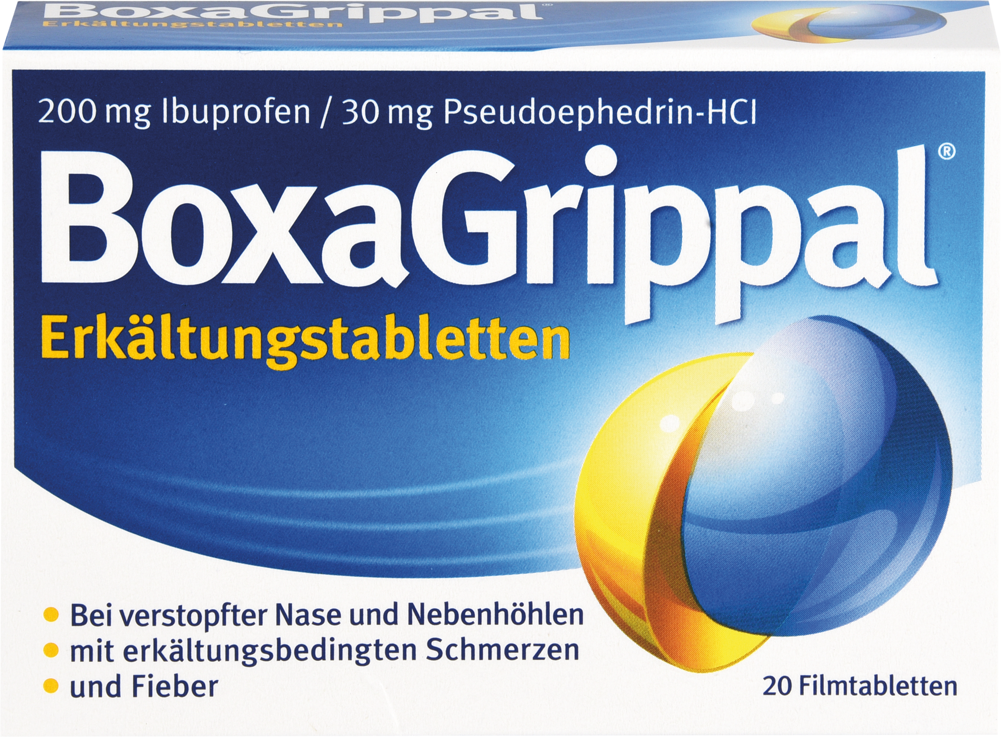 BOXAGRIPPAL Erkältungstabletten 200 mg/30 mg FTA