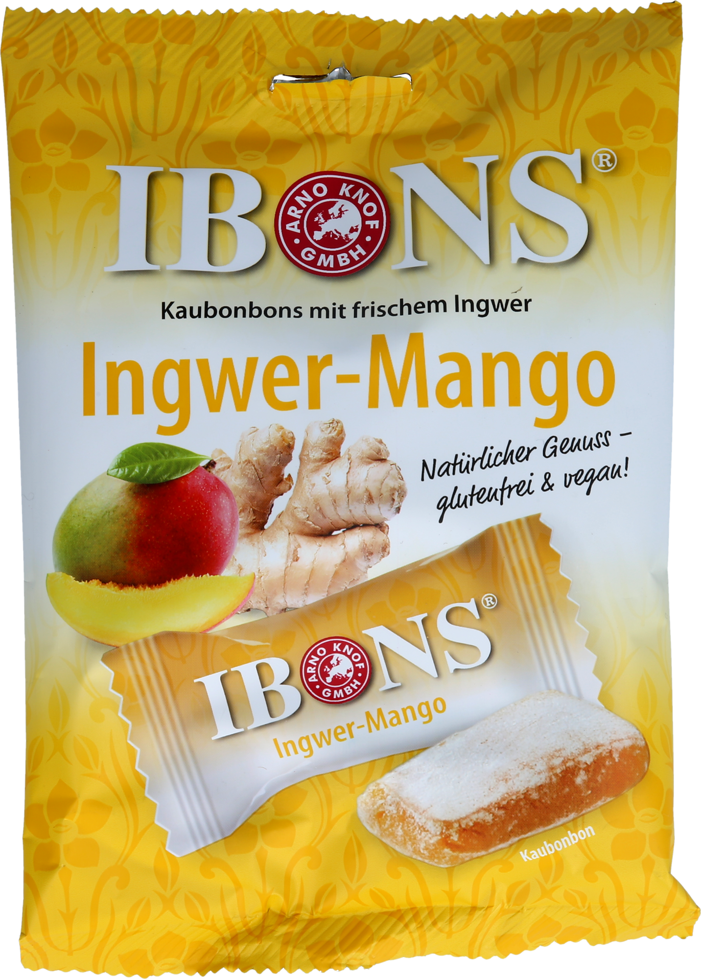 IBONS Ingwer Mango Tüte Kaubonbons