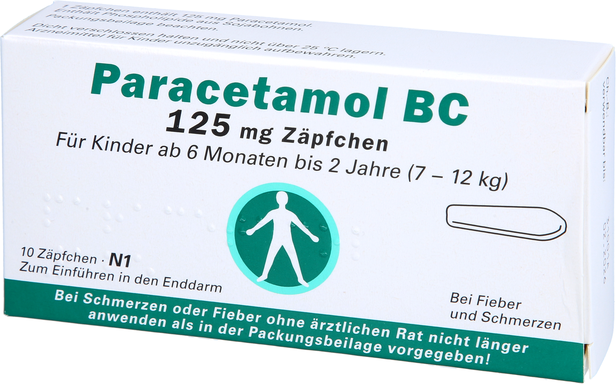 PARACETAMOL BC 125 mg Suppositorien