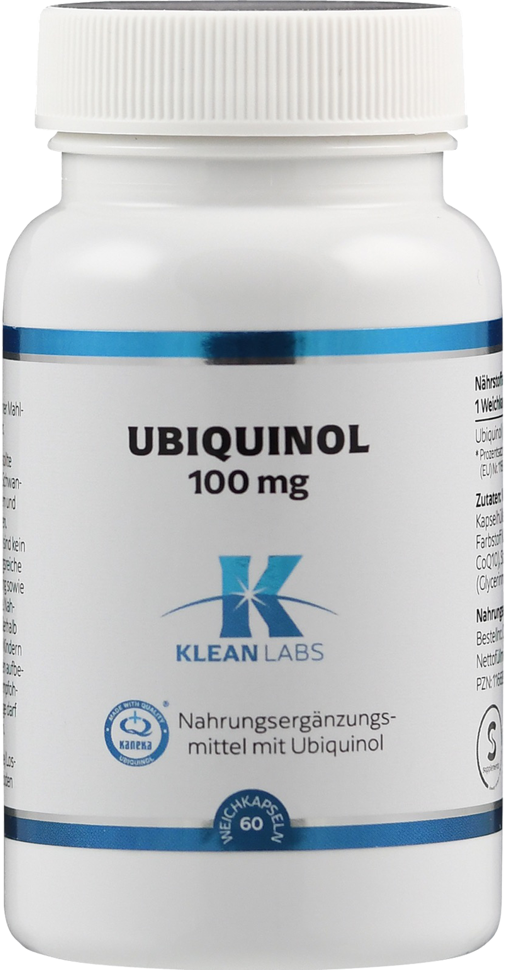 UBIQUINOL COENZYM Q10 reduz.100 mg KLEAN LABS Kps.
