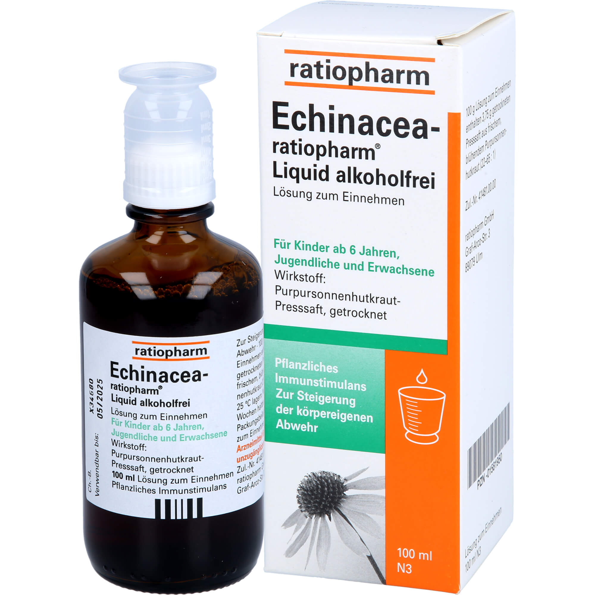 ECHINACEA-RATIOPHARM Liquid alkoholfrei 100 ml