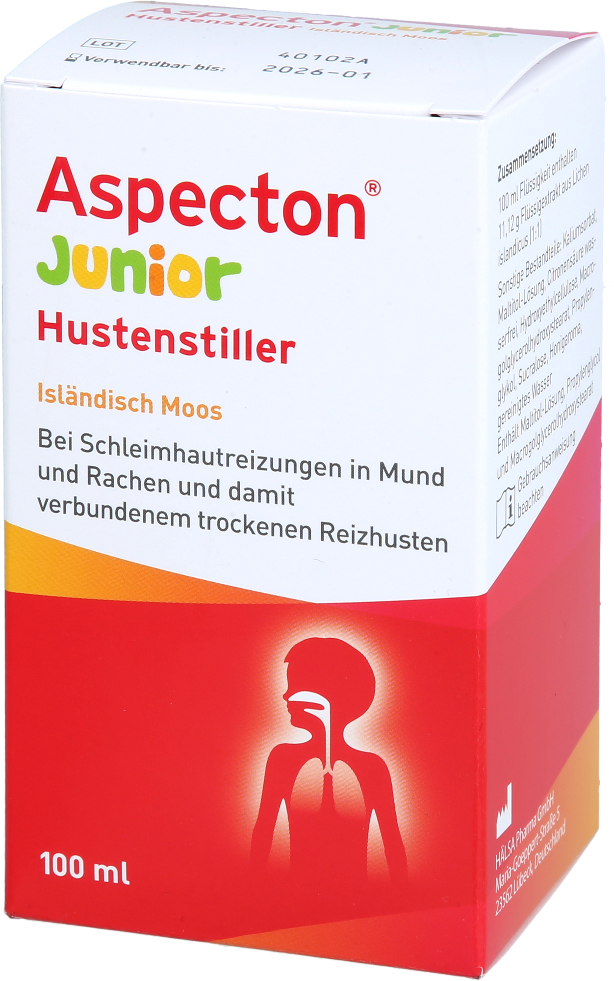 ASPECTON Junior Hustenstiller Isländisch Moos Saft