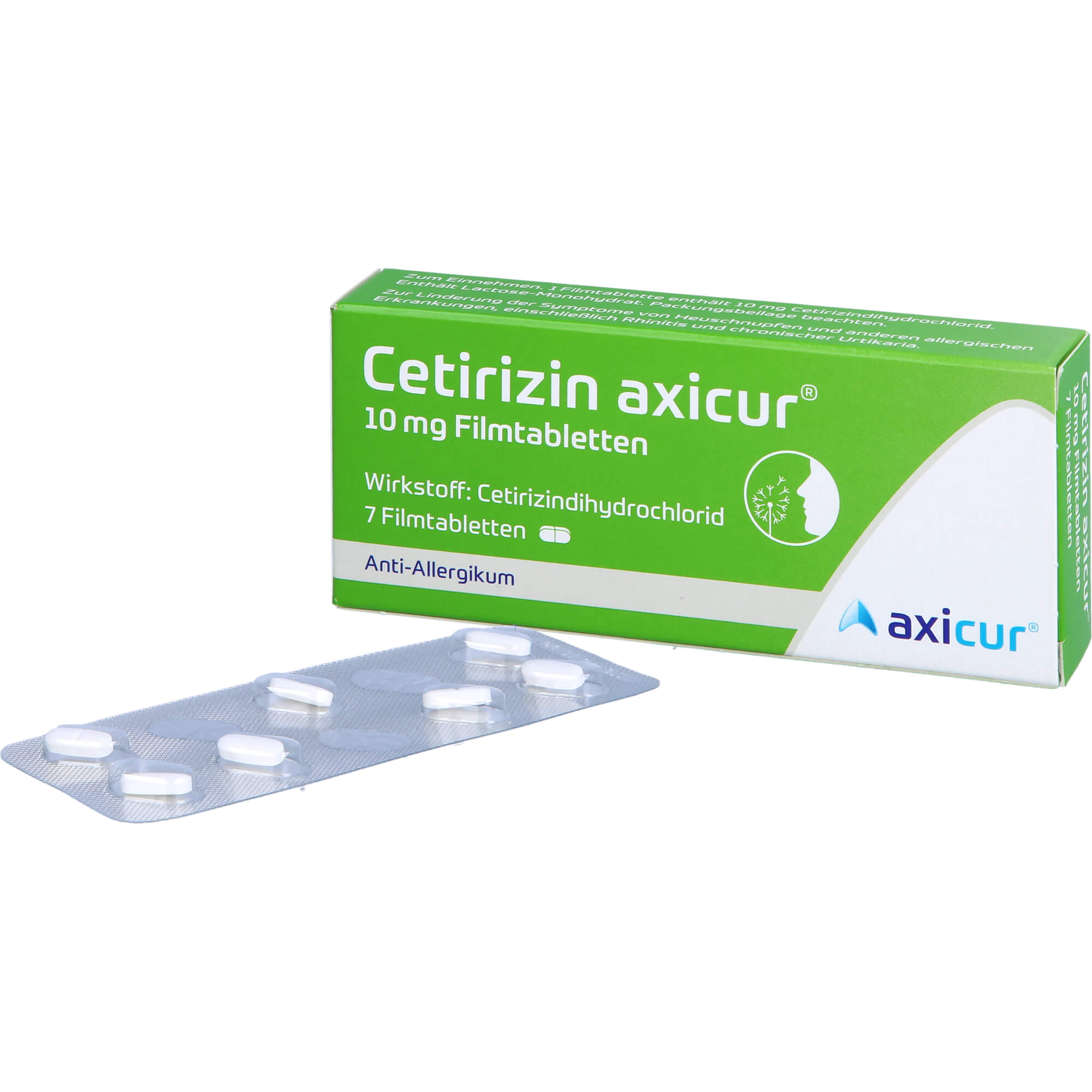CETIRIZIN axicur 10 mg Filmtabletten 7 St