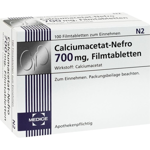 CALCIUMACETAT NEFRO 700 mg Filmtabletten 100 St