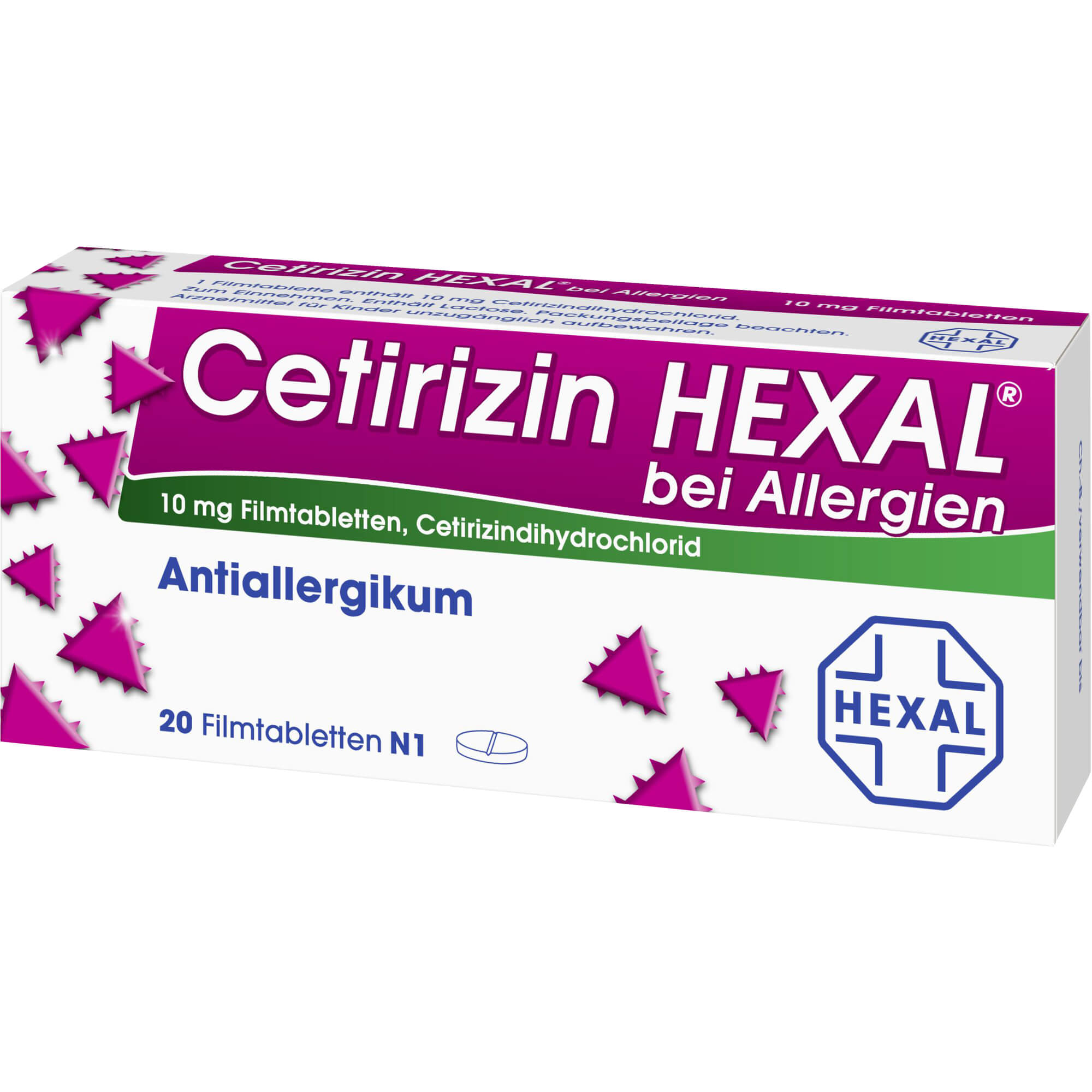CETIRIZIN HEXAL Filmtabletten bei Allergien 20 St