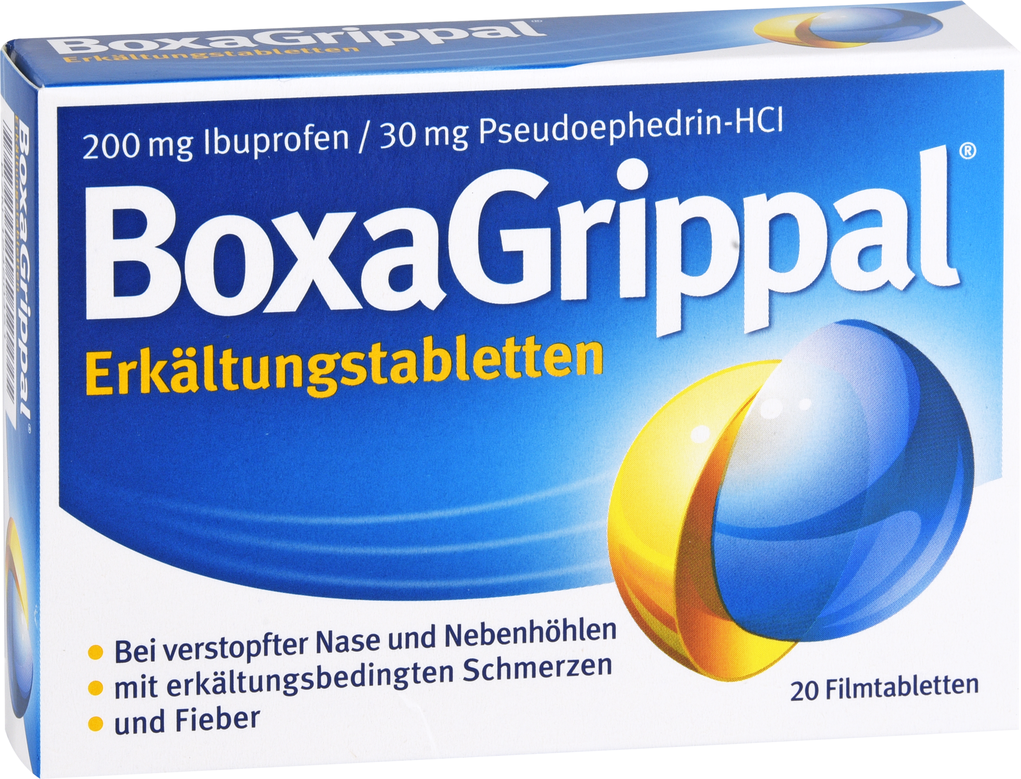 BOXAGRIPPAL Erkältungstabletten 200 mg/30 mg FTA