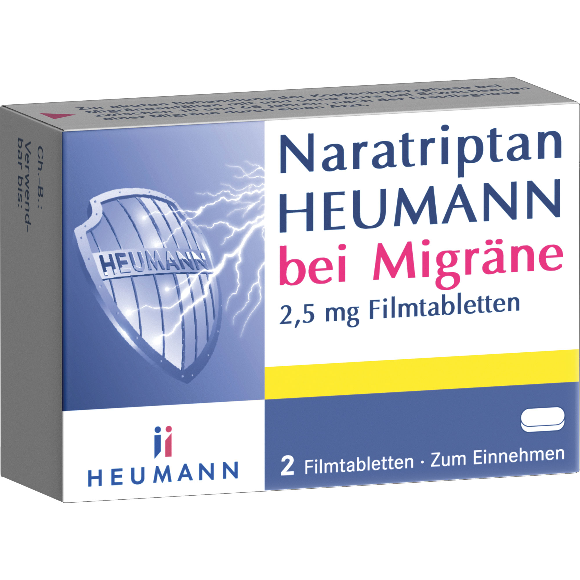 NARATRIPTAN Heumann bei Migräne 2,5 mg Filmtabl.