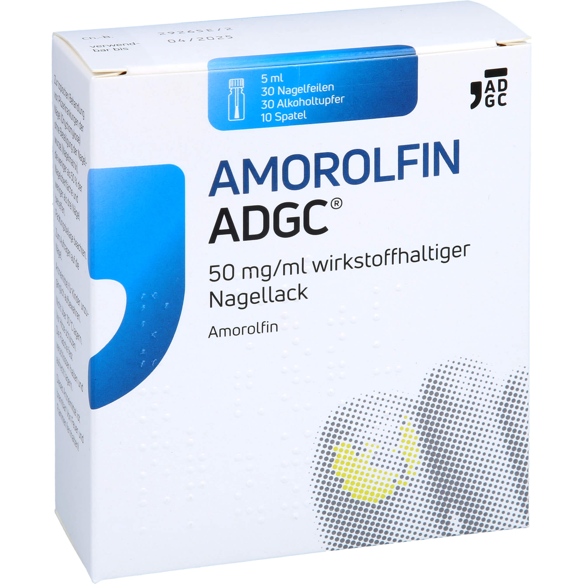AMOROLFIN ADGC 50 mg/ml wirkstoffhalt.Nagellack 5 ml