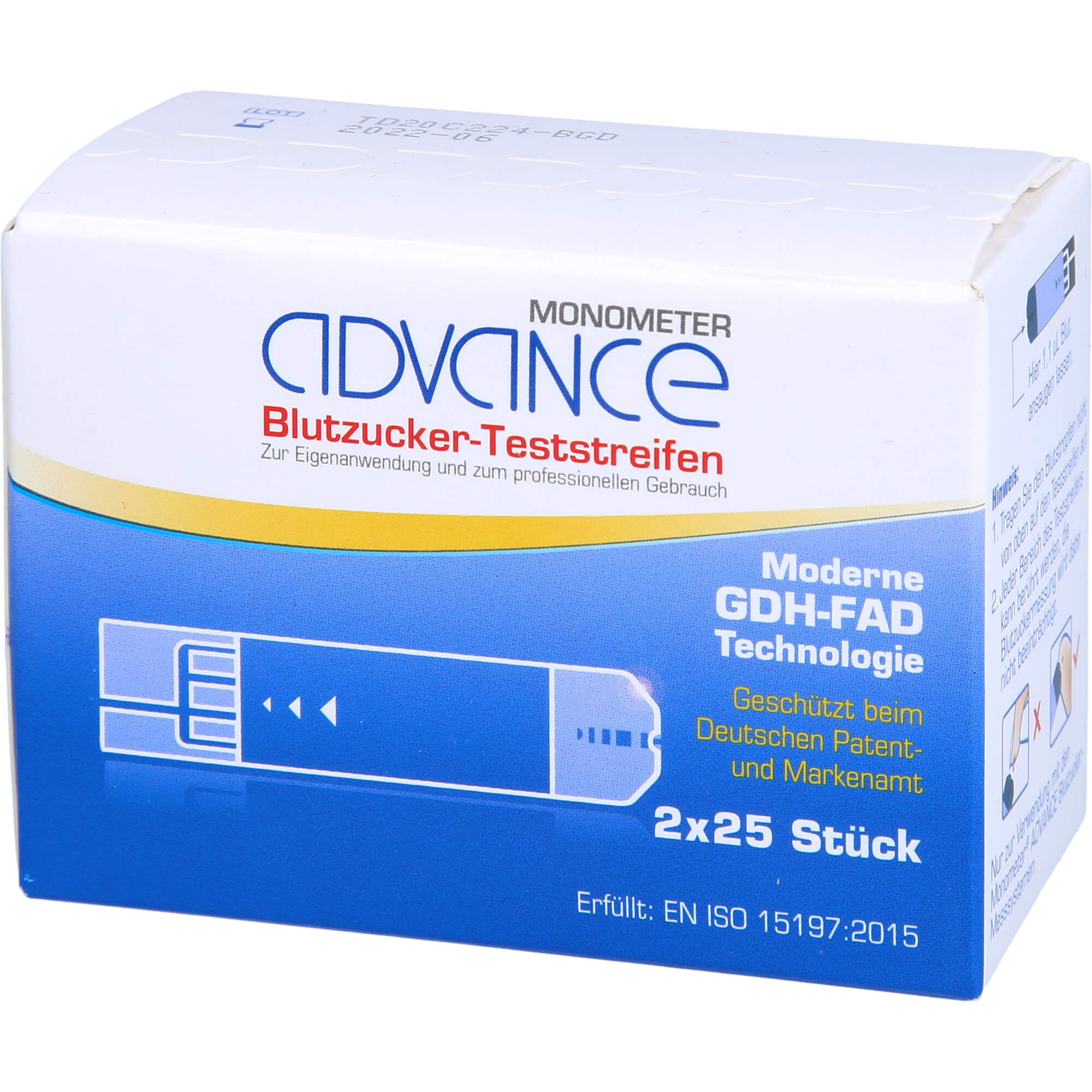 ADVANCE Monometer Blutzucker Teststr.GDH