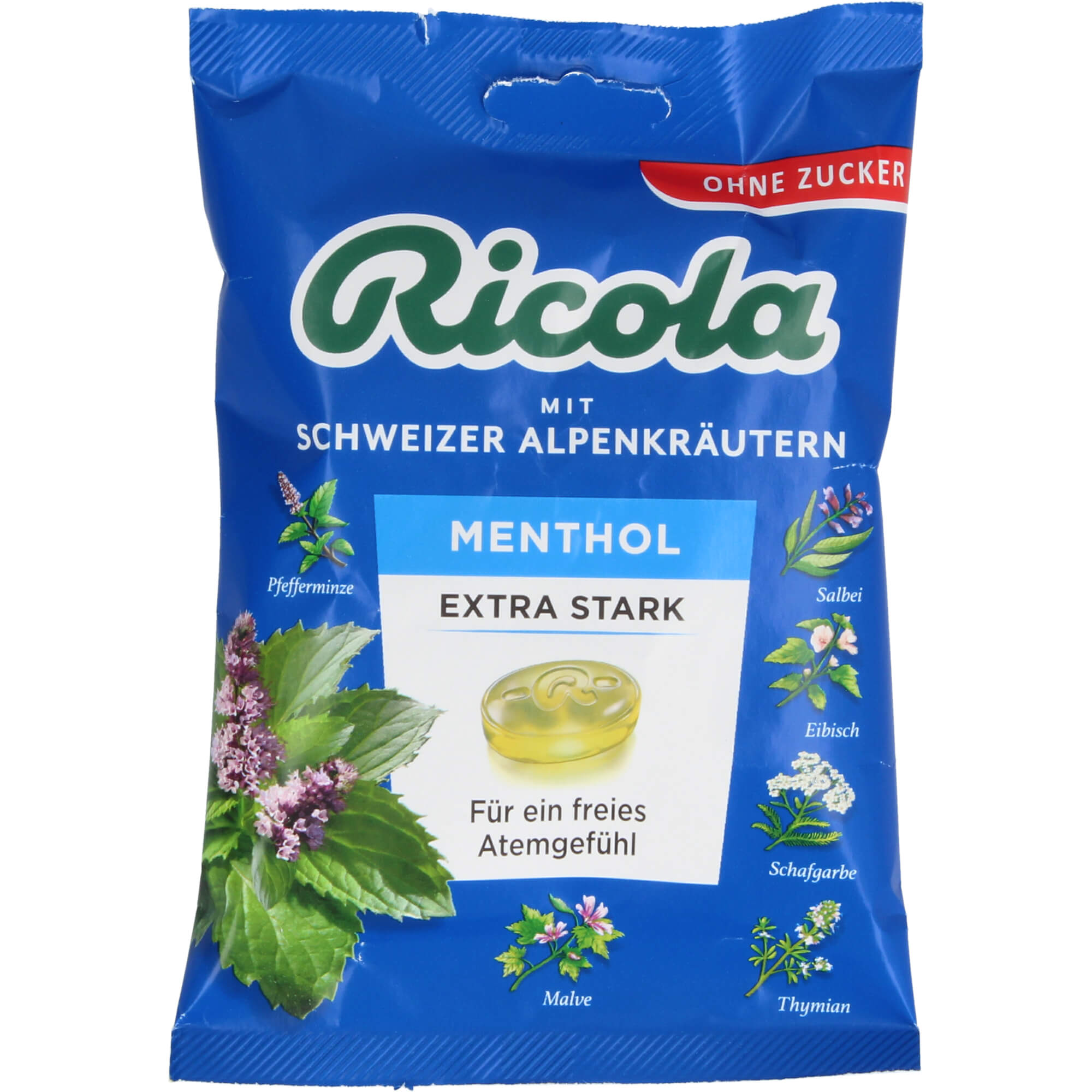 RICOLA o.Z.Beutel Menthol extra stark Bonbons
