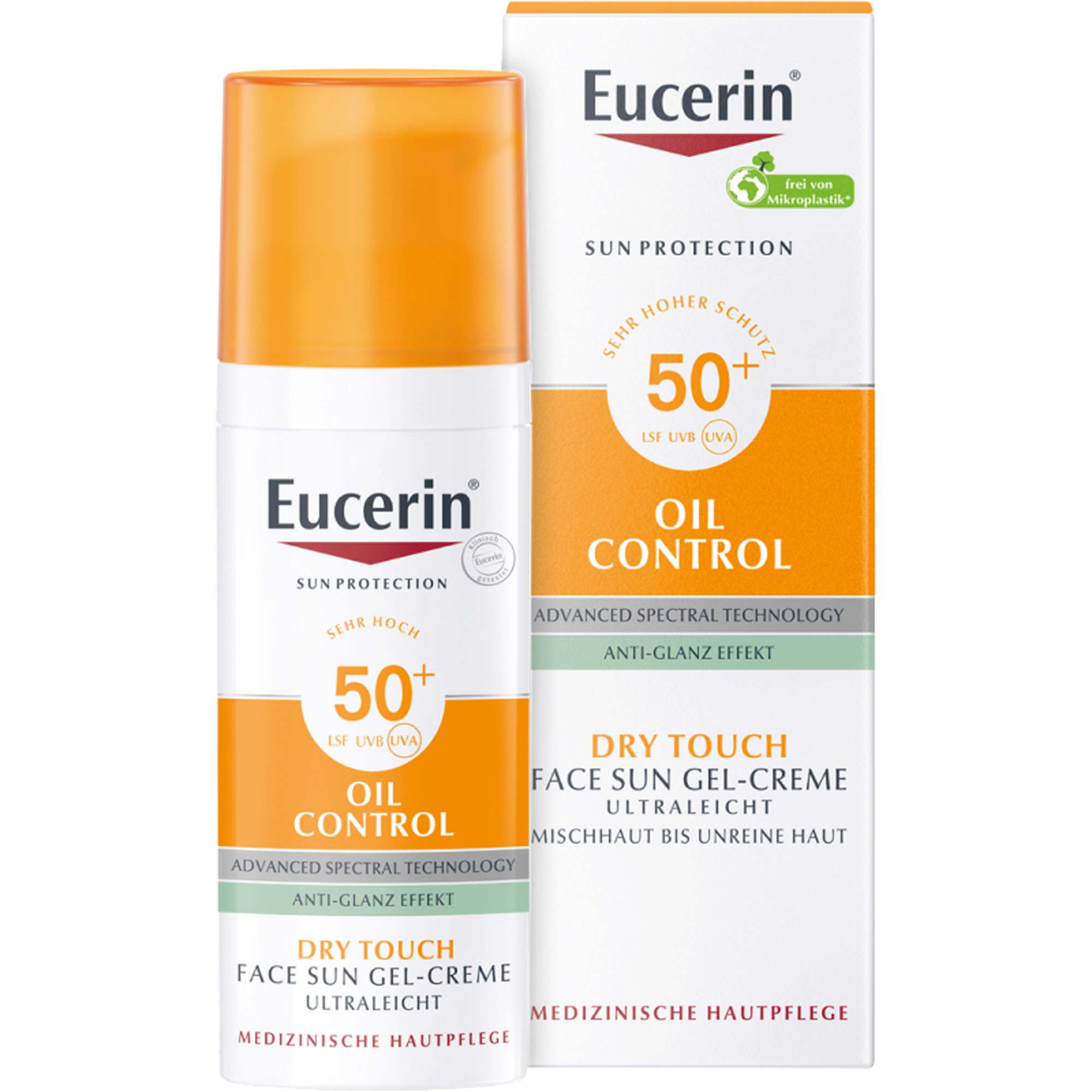 EUCERIN Sun Gel-Creme Oil Contr.Anti-Gl.Eff.LSF50+