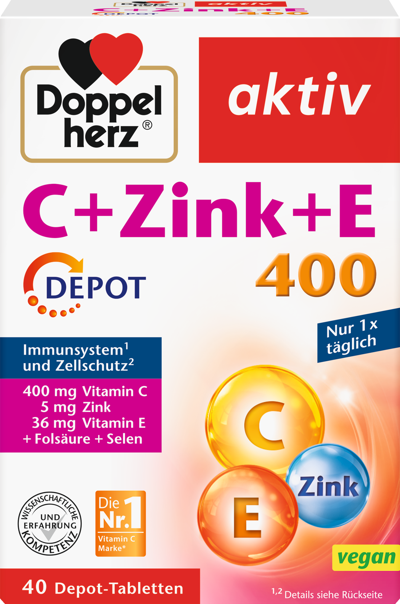 DOPPELHERZ C+Zink+E Depot Tabletten