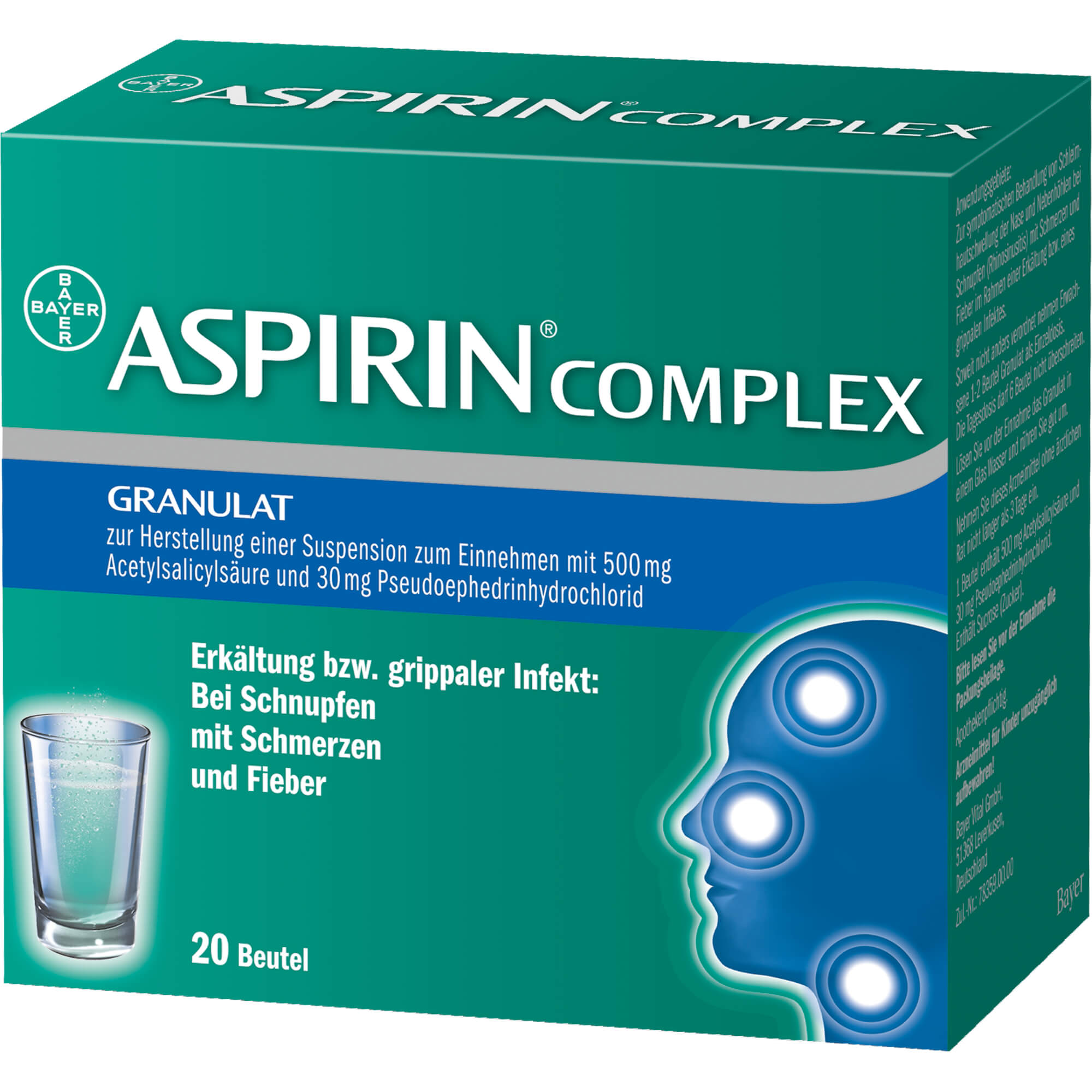 ASPIRIN Complex Btl.m.Gran.z.Herst.e.Susp.z.Einn. 20 St
