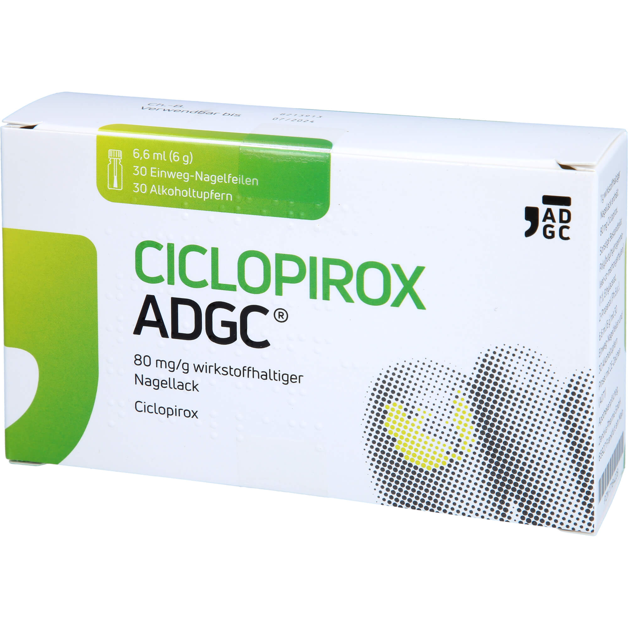 CICLOPIROX ADGC 80 mg/g wirkstoffhalt.Nagellack 6.6 ml