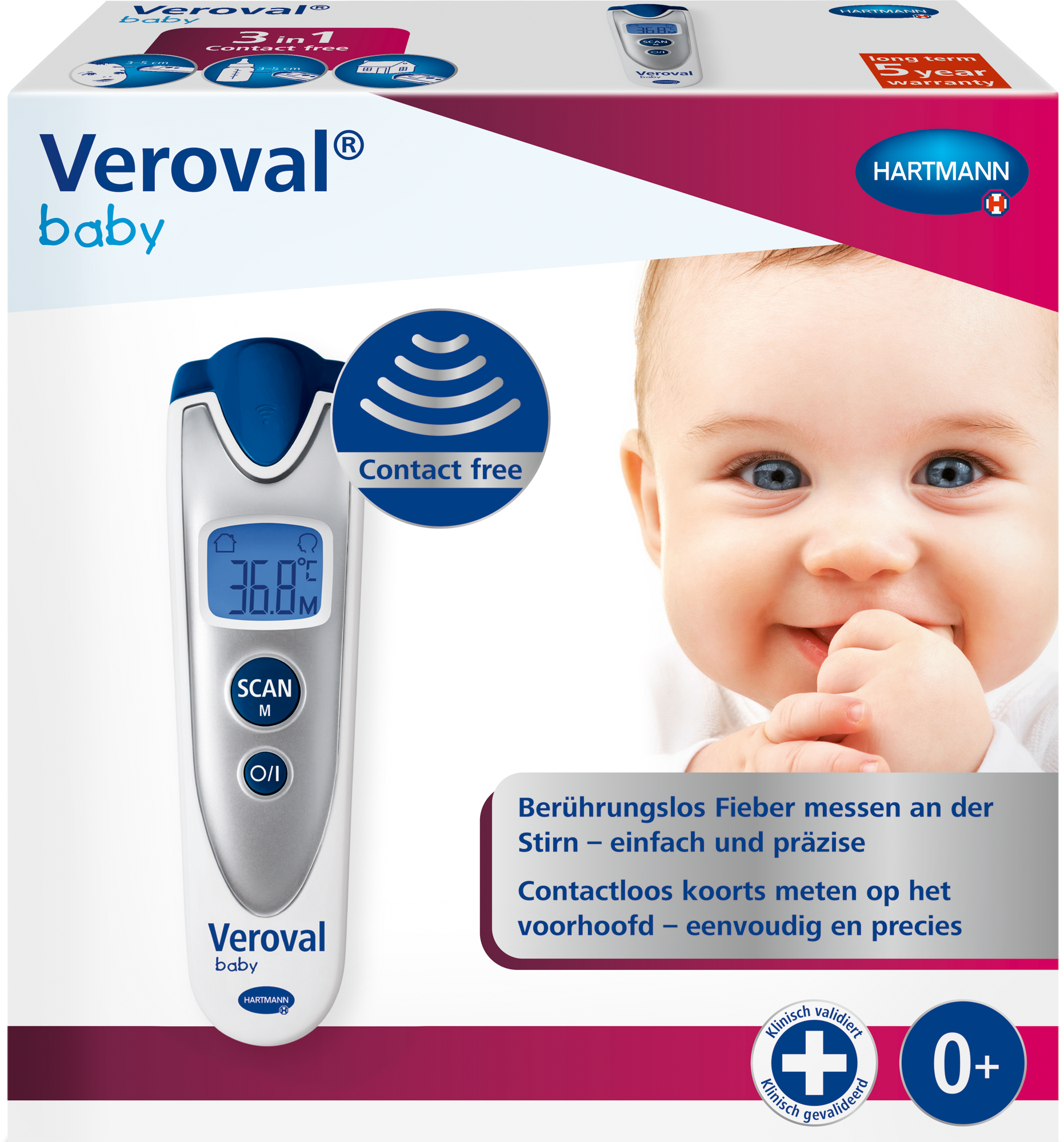 VEROVAL Baby Thermometer silber