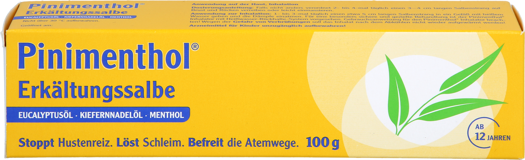 PINIMENTHOL Erkältungssalbe Eucal./Kiefern./Menth. 100 g